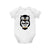 Hello I'm New Here Baby Bodysuit, One-Piece Gift For Newborn, White Cotton, Unisex For Girls Or Boys With Sweet Sleeping Owl, U-W-BS