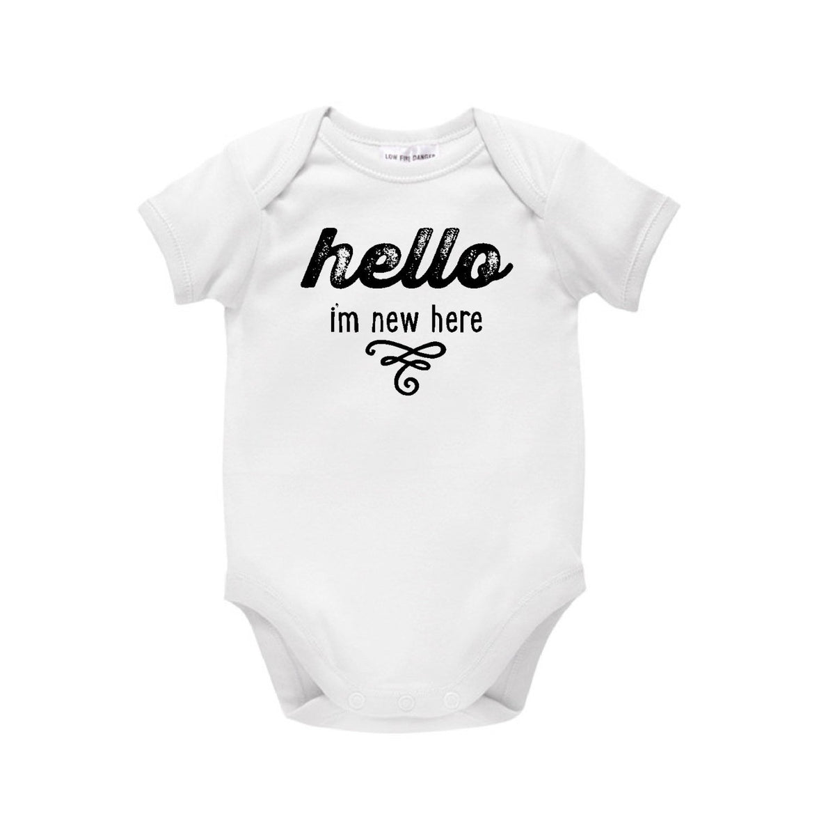 Hello I&#39;m New Here Baby Bodysuit, Baby Shower Gift, Newborn Baby Gift, Unisex Baby Gift, New Baby Gift, Coming Home Outfit, U-W-BS