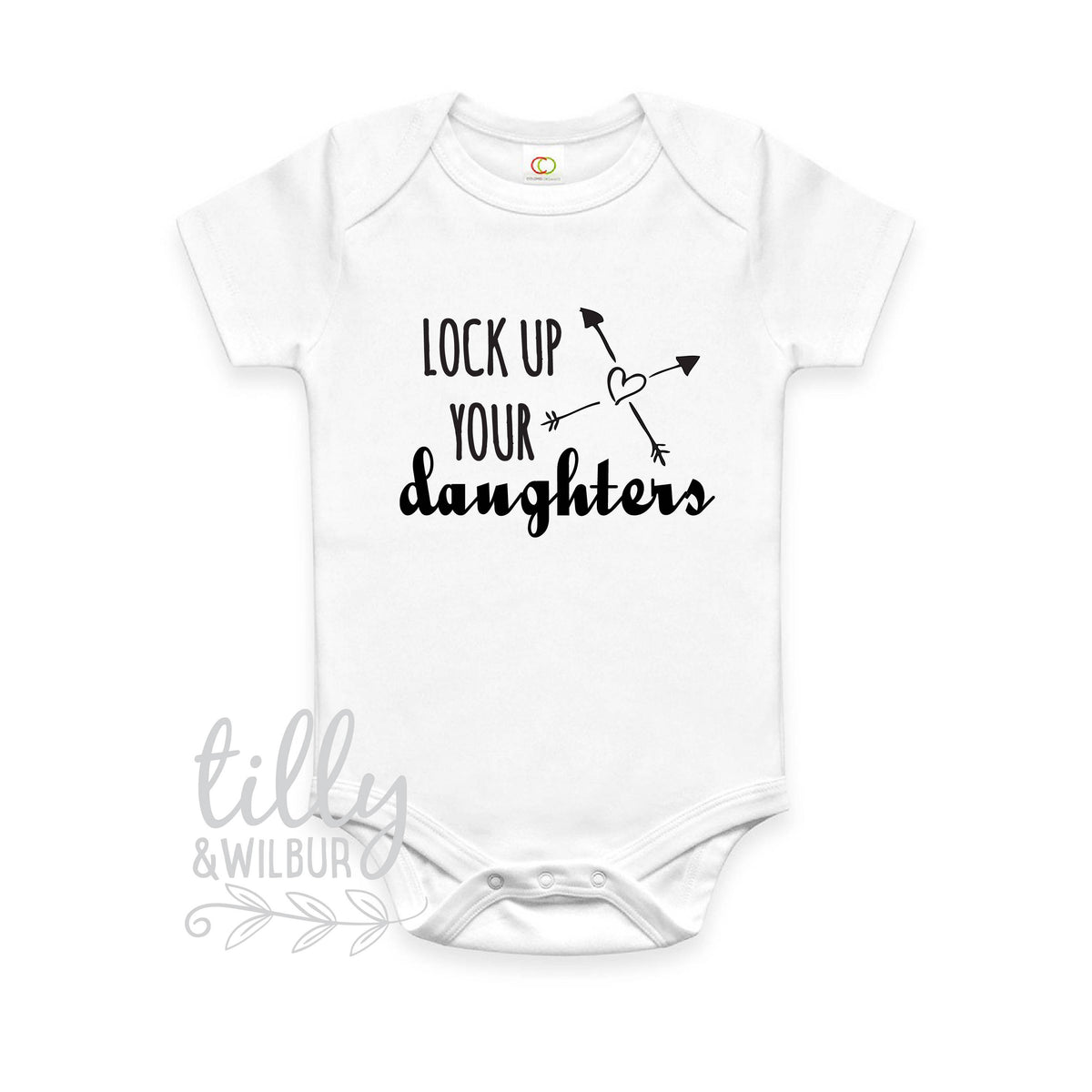 Lock Up Your Daughters Baby Bodysuit, Funny Baby Boy Gift, Baby Shower Gift, It&#39;s A Boy Baby Gift, Funny Baby Boy Outfit, U-W-BS