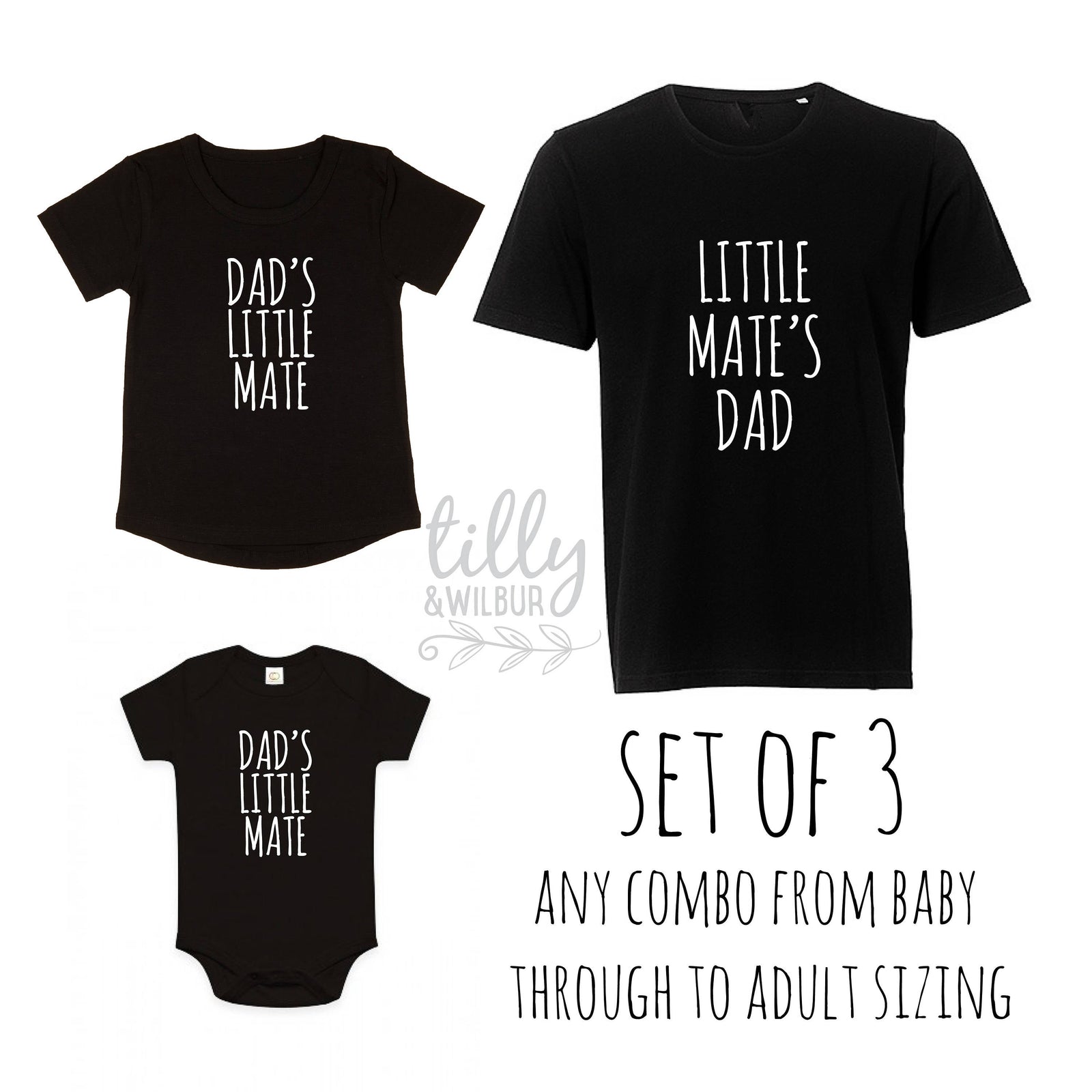 Father&#39;s Day Shirts, Father Son Matching Shirts, Dad&#39;s Little Mate, Little Mate&#39;s Dad, Matching Daddy Baby Outfits, First 1st Father&#39;s Day