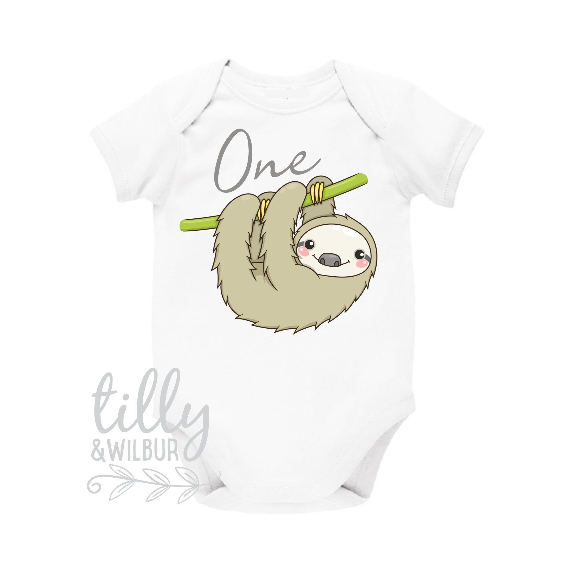 Sloth 1st Birthday Bodysuit, One Birthday Shirt, First Birthday Outfit For Boys, 1st Birthday Outfit, Birthday Boy, 1st Birthday Gift