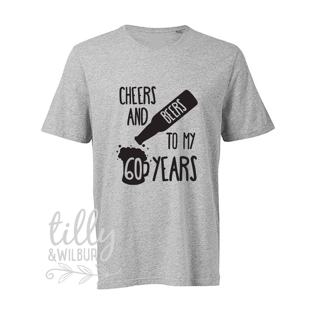 Cheers And Beers To My 60 Years 60th Birthday T-Shirt For Men, Men&#39;s Birthday Gift, Men&#39;s Shirt Gift, Men&#39;s Clothing, Turning Sixty Gift