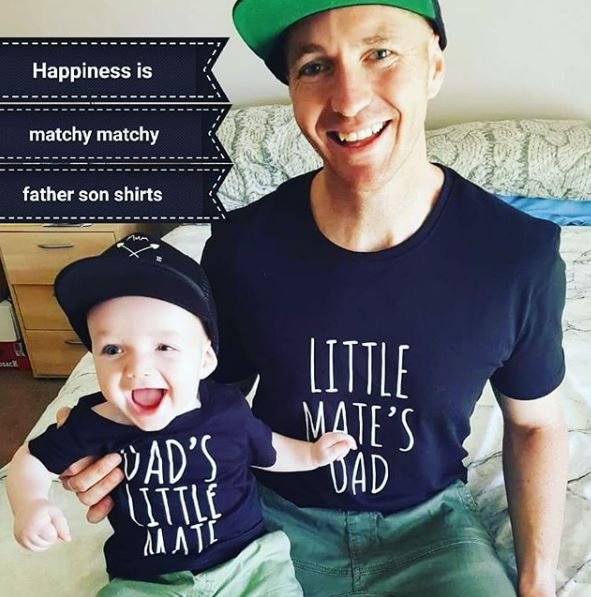 Father's Day Shirts, Father Son Matching Shirts, Dad's Little Mate, Little Mate's Dad, Matching Daddy Baby Outfits, First 1st Father's Day