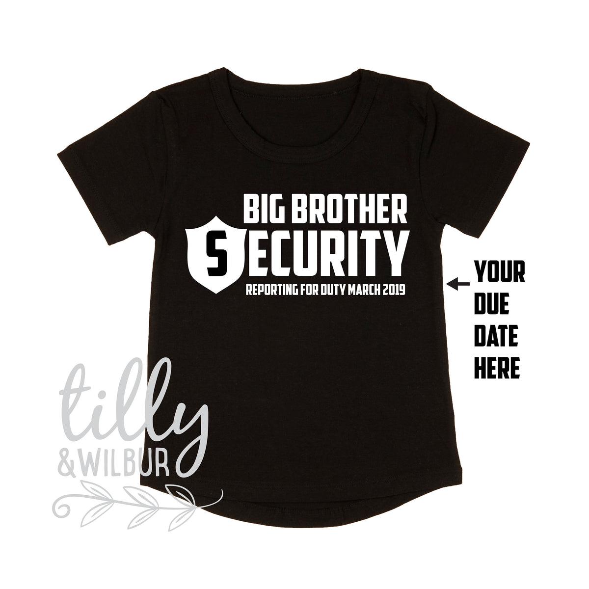 Big Brother Security Reporting For Duty, Personalised Date, Promoted To Big Brother, I&#39;m Going To Be A Big Brother, Pregnancy Announcement