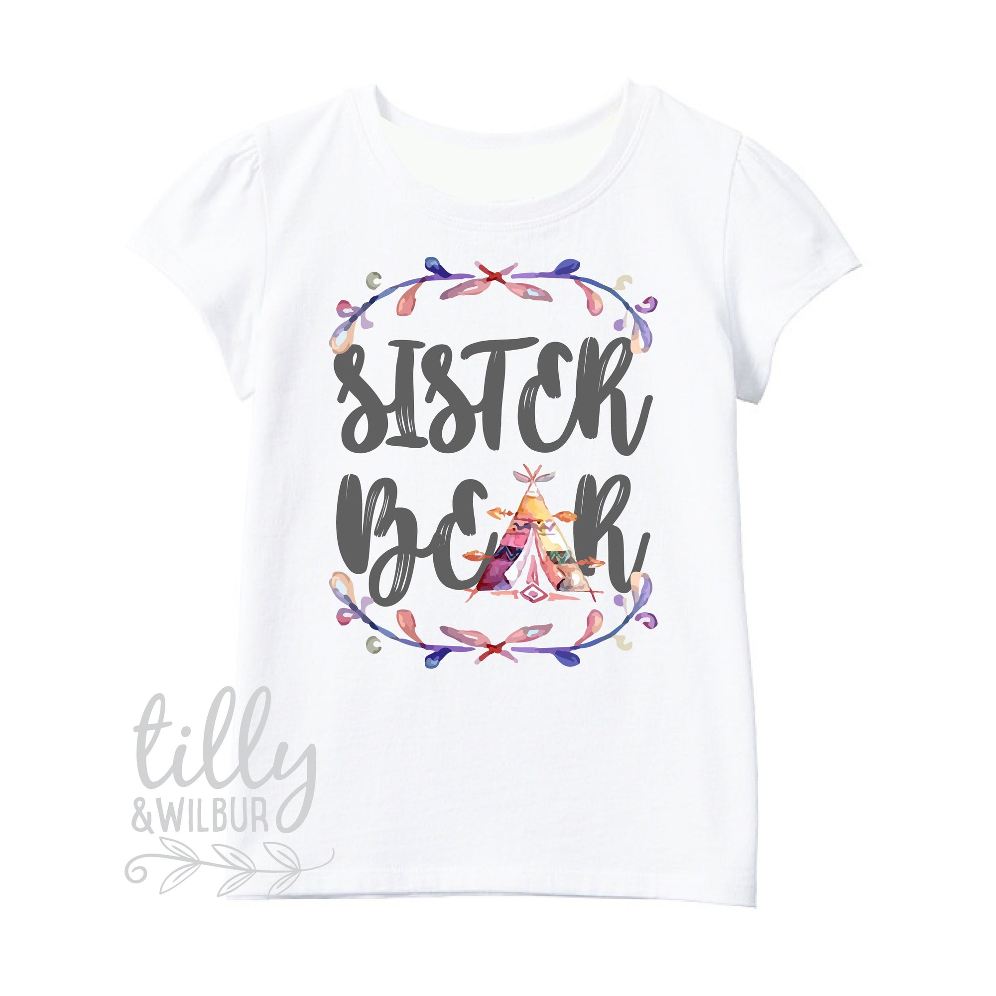 Sister Bear T-Shirt, Big Sister Shirt, Boho Big Sister T-Shirt, I'm Going To Be A Big Sister Shirt, Big Sis, Pregnancy Announcement, Sister