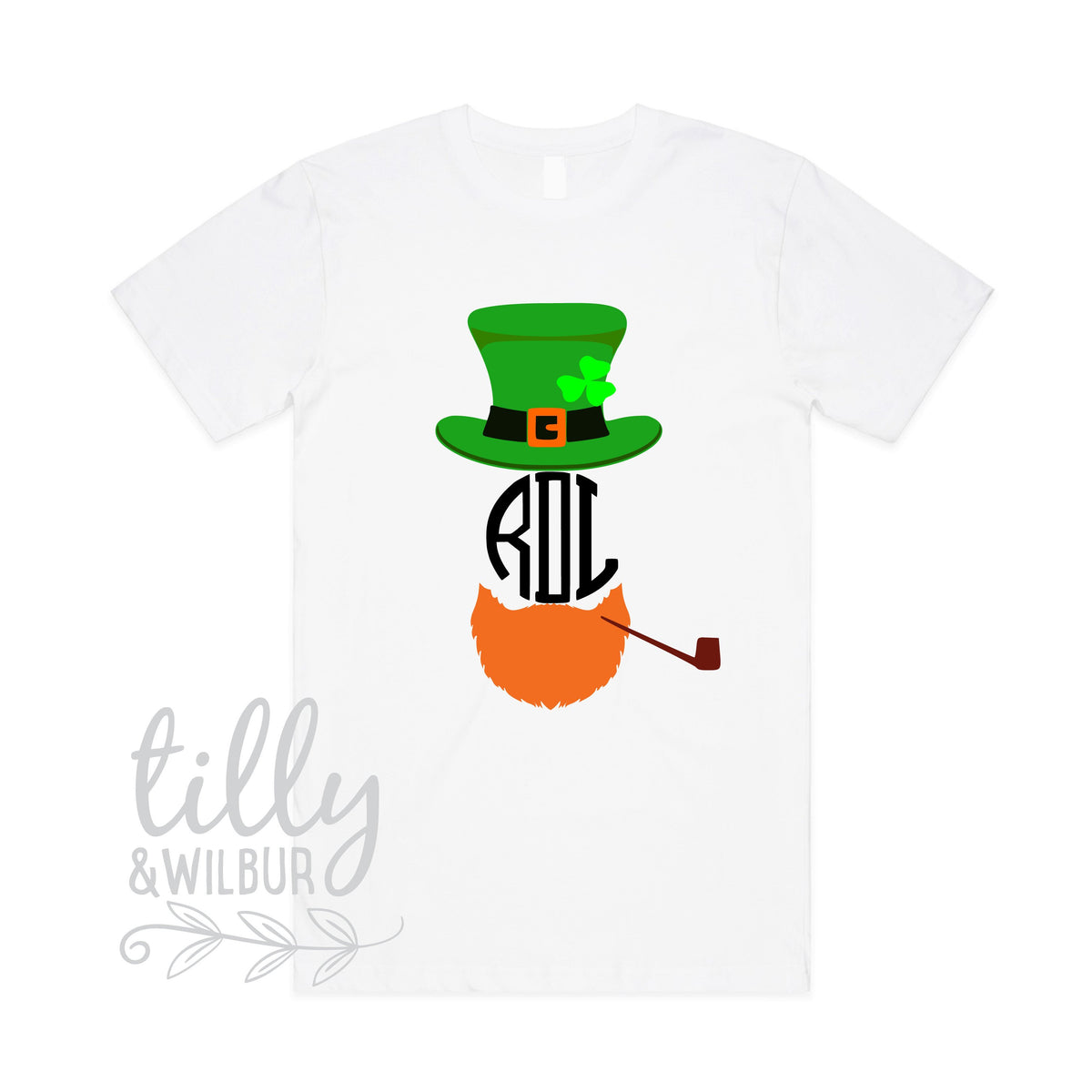 St Patrick&#39;s Day Personalised Men&#39;s T-Shirt, St Patrick&#39;s Day Shirt With Monogram Initials, Happy St Paddy&#39;s Day, Ireland, St Patrick