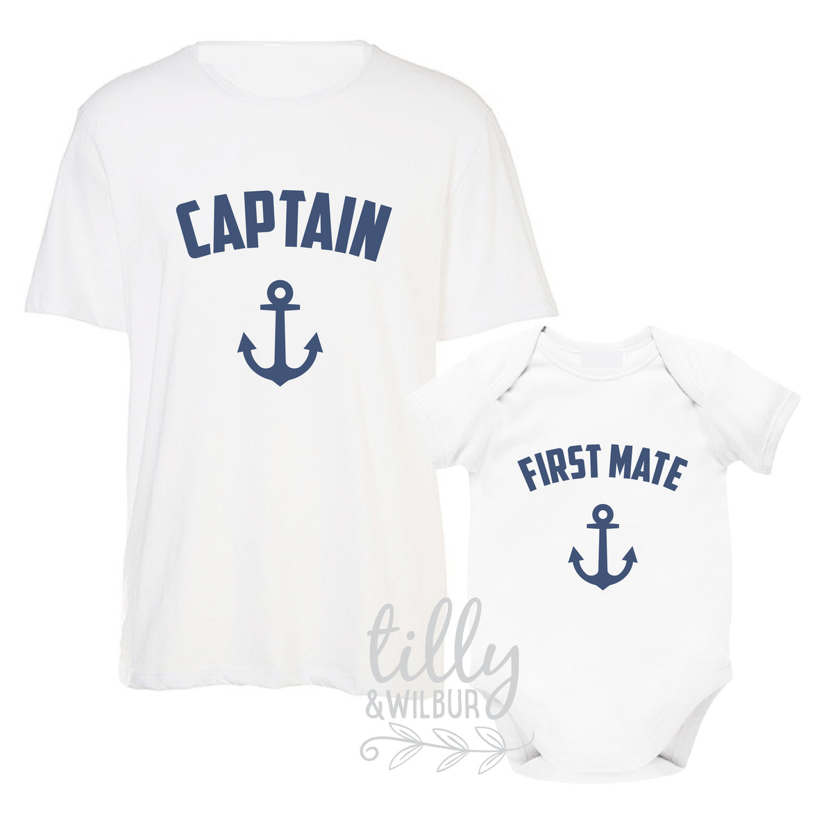 Captain and First Mate Father Son Matching Shirts, Matching Dad Baby, Nautical, Father Son, Daddy Daughter, Father&#39;s Day Gift, Birthday