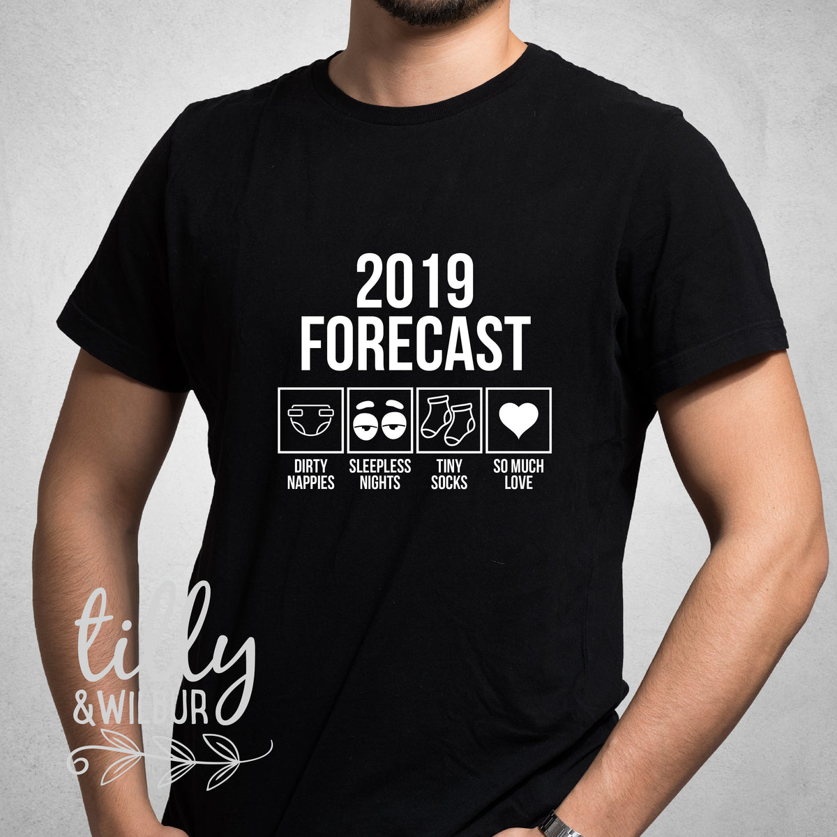 Forecast 2019 Men&#39;s Pregnancy Announcement T-shirt, Men&#39;s Clothing, Pregnancy Announcement, I&#39;m going to be a Dad, Dad to be