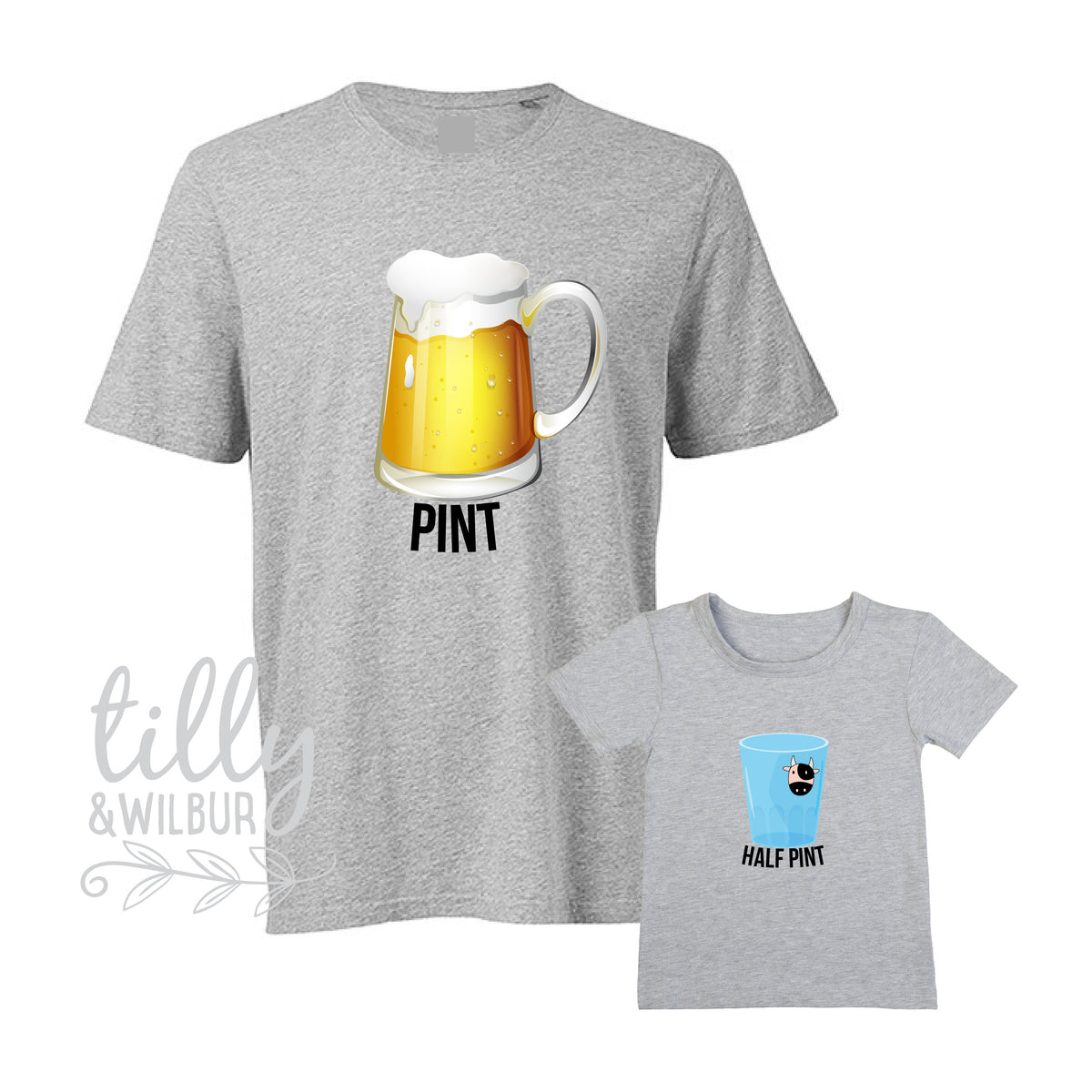 Pint Half Pint Matching Shirts, Daddy Daughter, Father Son, Dad&#39;s Little Mate, Little Mate&#39;s Dad, Matching Daddy Baby, 1st Father&#39;s Day