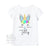 Unicorn Bunny Easter T-Shirt For Girls, Personalised Girls Easter T-Shirt, Easter Bunny Shirt, Egg Hunt, Easter Gift, Girls Easter Gift