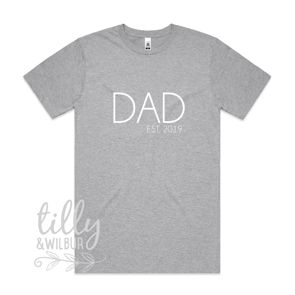 Dad Est. T-Shirt For Men, Personalised Year, Father&amp;#39;s Day Gift, Men&amp;#39;s Shirt Gift, Pregnancy Announcement, Men&amp;#39;s Clothing, New Dad Gift