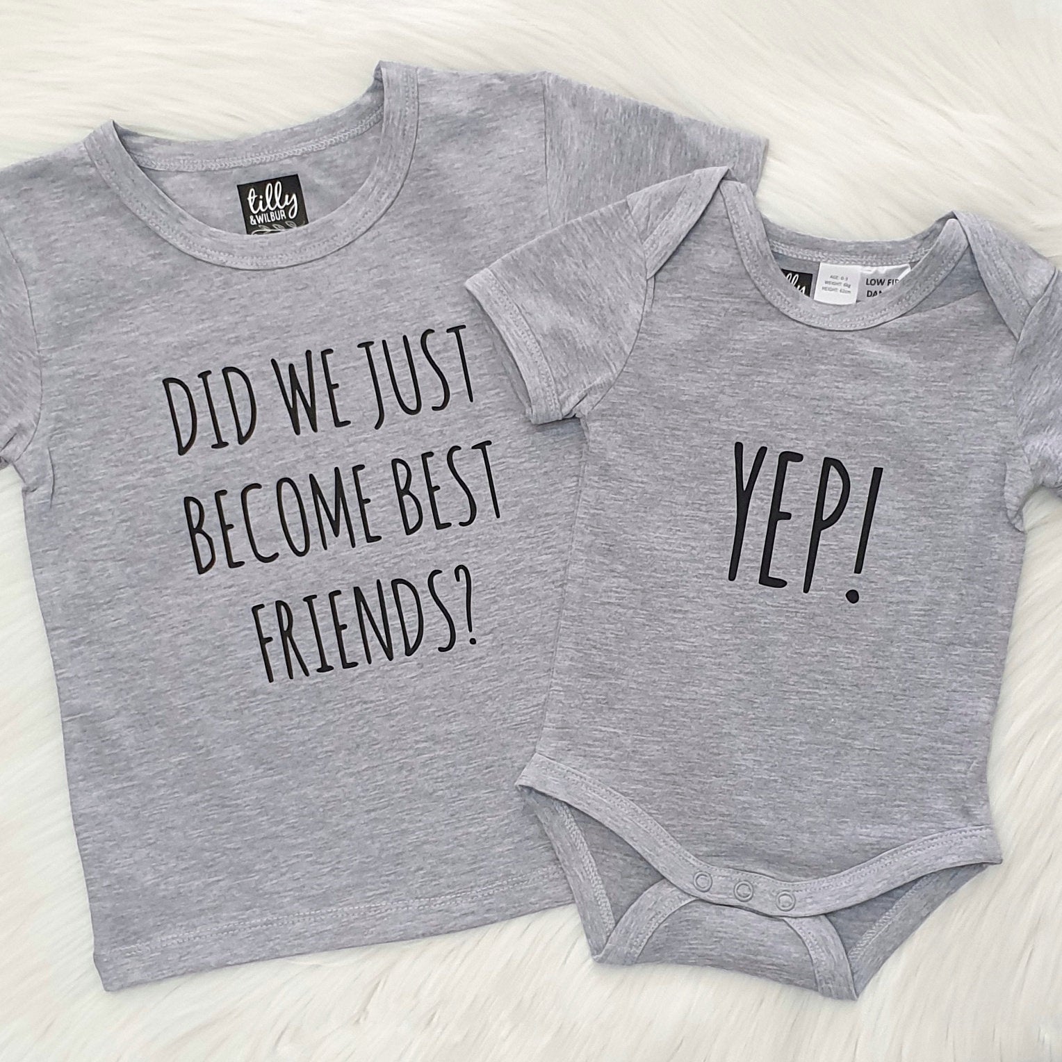 Did We just Become Best Friends? Yep! New Baby Brother Set, Big Brother Little Brother Set, Sibling Set, I'm Going To Be A Big Brother Shirt