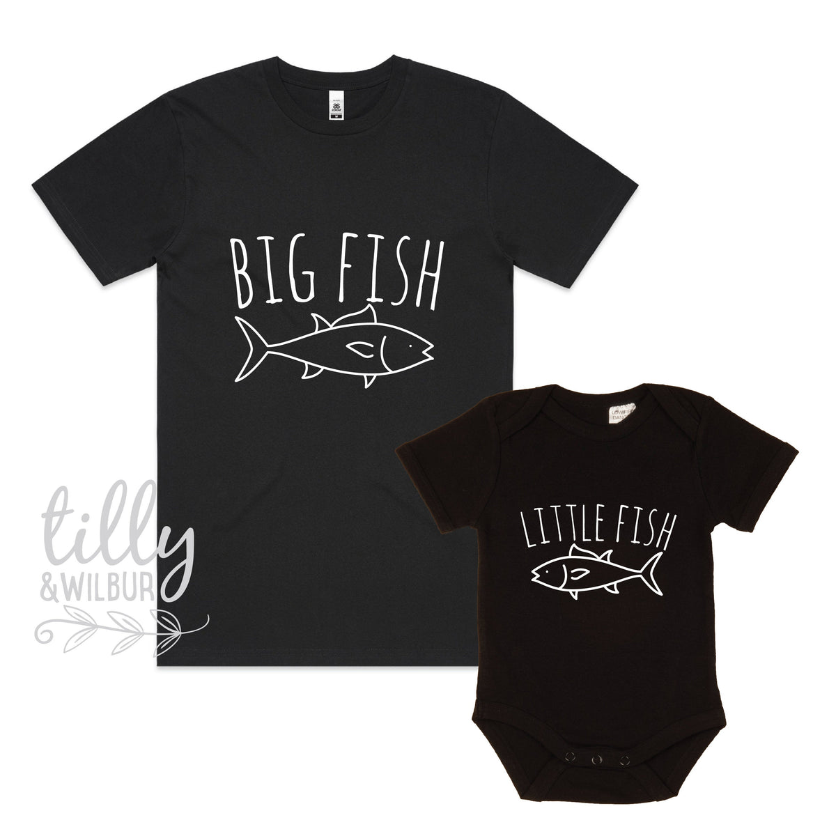 Big Fish Little Fish Father Son Matching Shirts, Big Fish Little Fish, Matching Dad And Baby, Matching Dad And Kid, Father&amp;#39;s Day Gift, Daddy
