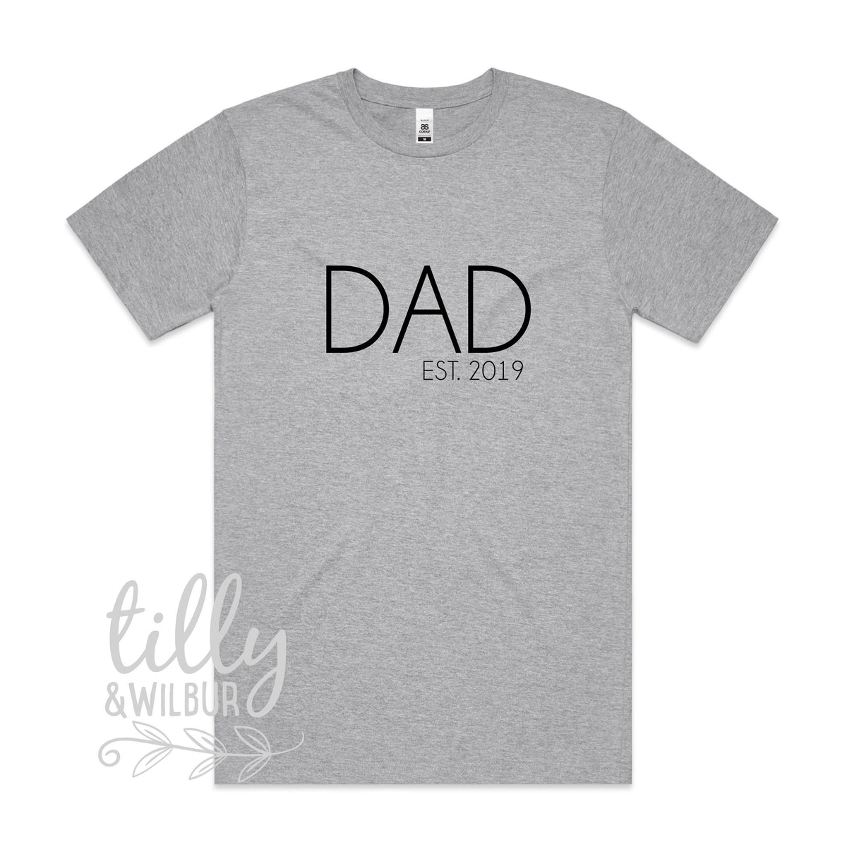 Dad Est. T-Shirt For Men, Personalised Year, Father&amp;#39;s Day Gift, Men&amp;#39;s Shirt Gift, Pregnancy Announcement, Men&amp;#39;s Clothing, New Dad Gift