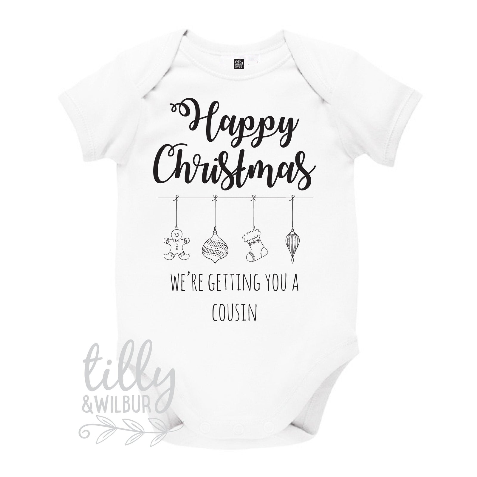 Happy Christmas We're Getting You A Cousin, You're Going To Be A Big Cousin, Pregnancy Announcement, Baby Announcement, Cousin Announcement