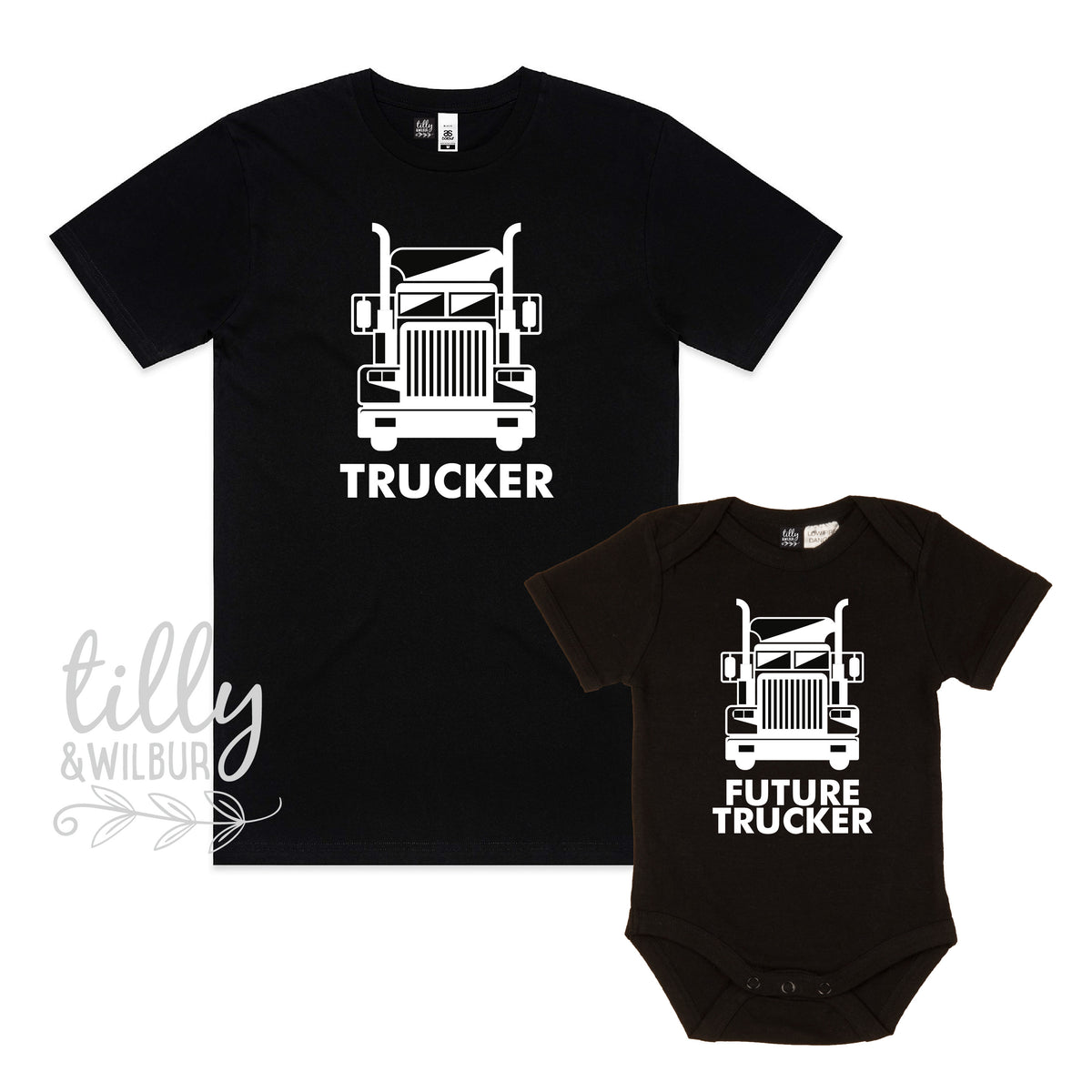 Trucker, Trucker In The Making, Father Son Matching Shirts, Matching Dad Baby, My Daddy Drives A Kenworth, Father&amp;#39;s Day Gift, Mack Christmas