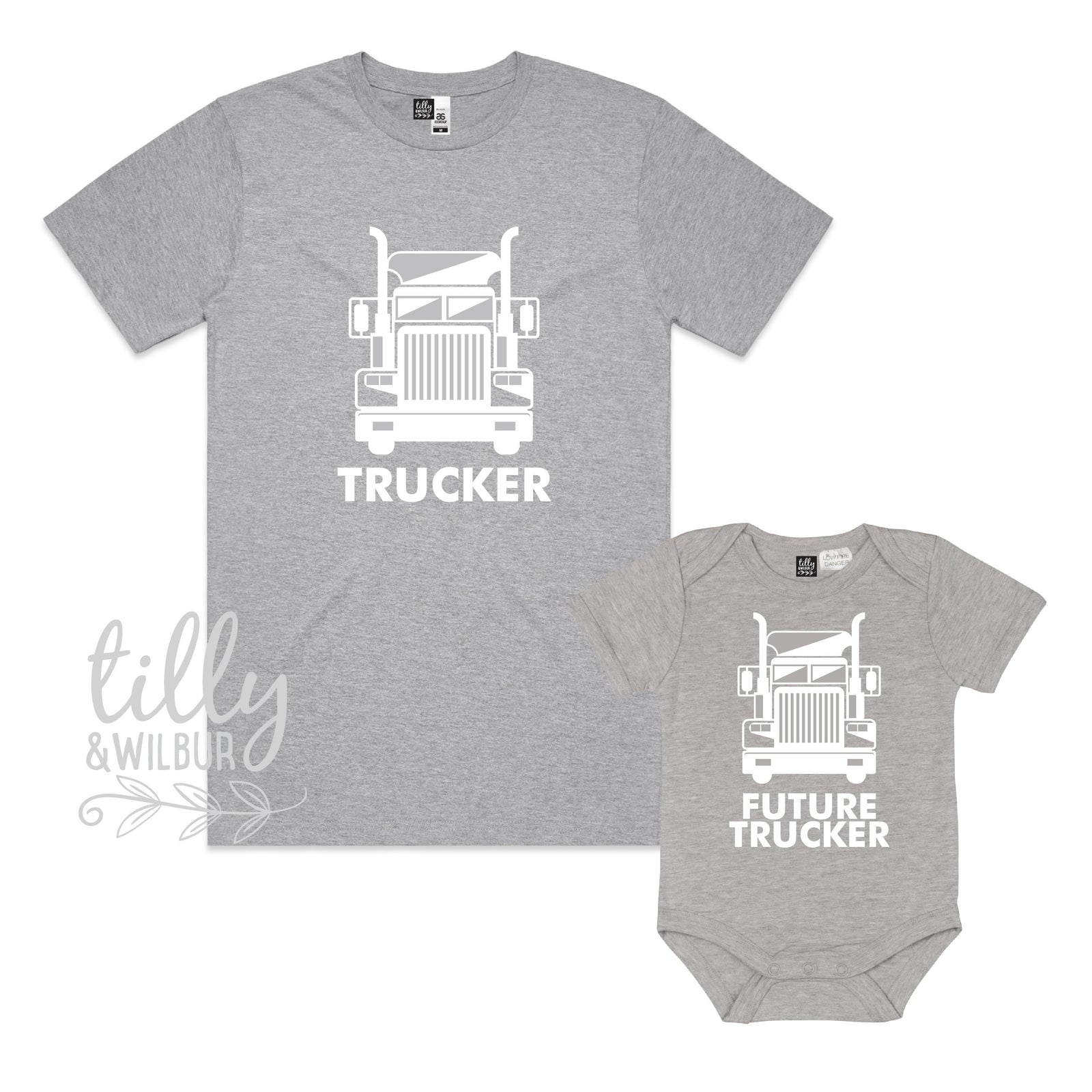 Trucker, Trucker In The Making, Father Son Matching Shirts, Matching Dad Baby, My Daddy Drives A Kenworth, Father&#39;s Day Gift, Mack Christmas