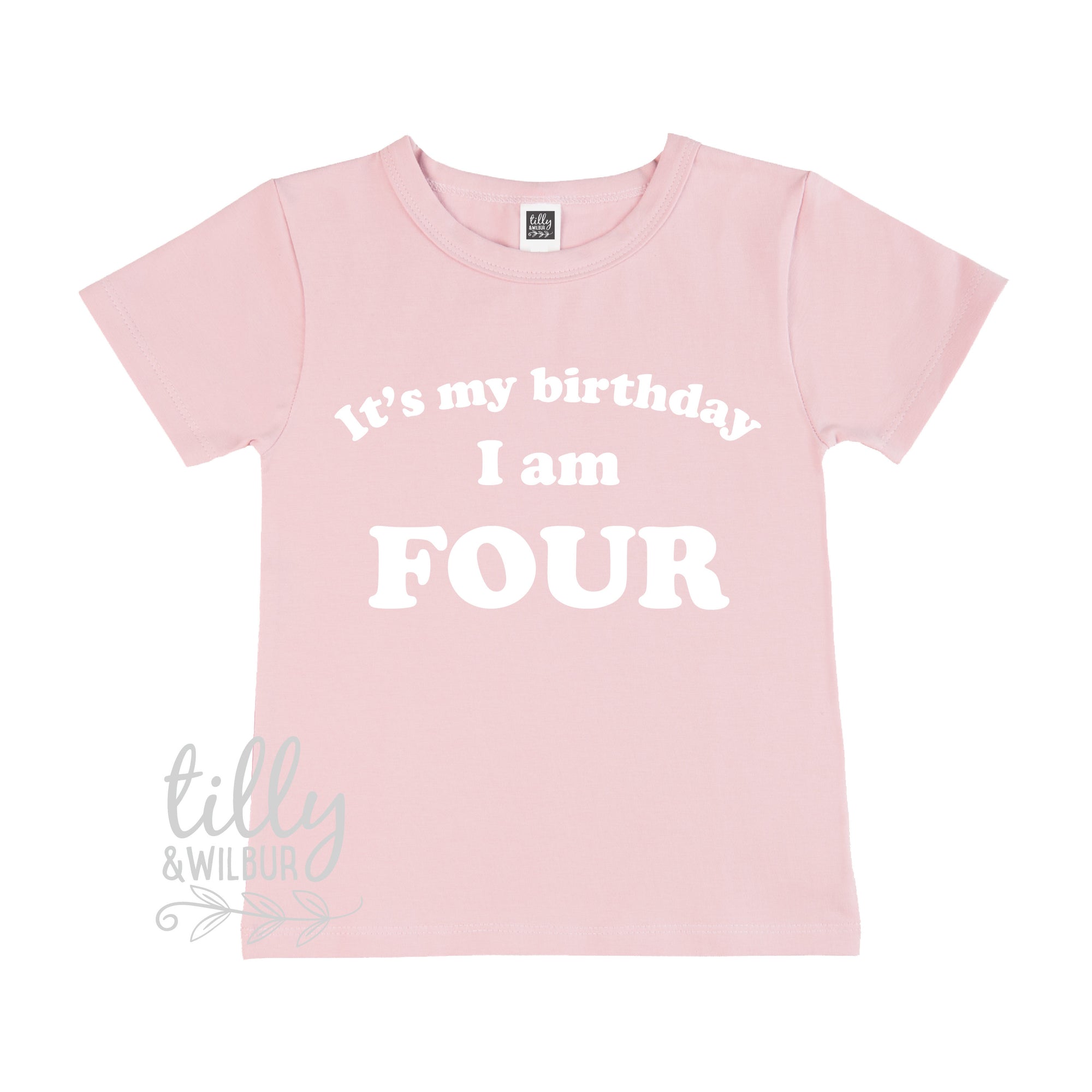 It&#39;s My Birthday I Am Four T-Shirt, I am Four Shirt, 4th Birthday T-Shirt, Fourth Birthday T-Shirt, Four Today, 4 Today, Birthday Girl Shirt