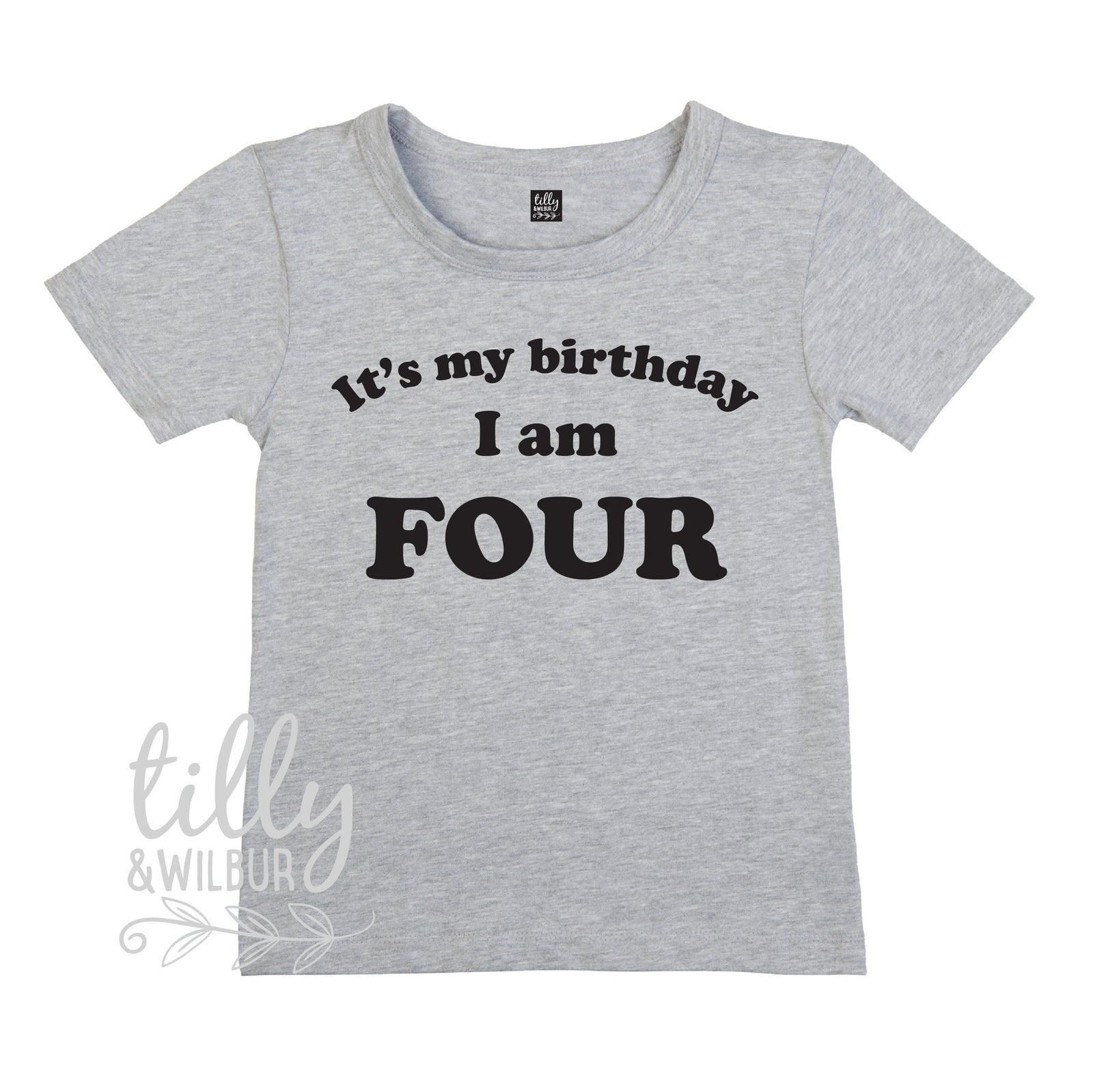 It&#39;s My Birthday I Am Four T-Shirt, I am Four Shirt, 4th Birthday T-Shirt, Fourth Birthday T-Shirt, Four Today, 4 Today, 4 Year Old Gift