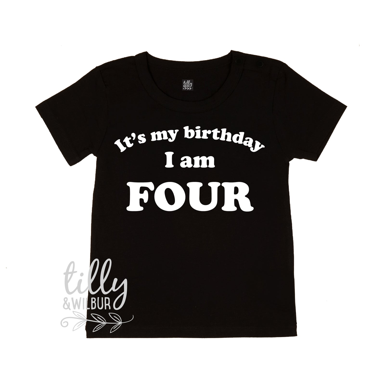 It&#39;s My Birthday I Am Four T-Shirt, I am Four Shirt, 4th Birthday T-Shirt, Fourth Birthday T-Shirt, Four Today, 4 Today, 4 Year Old Gift