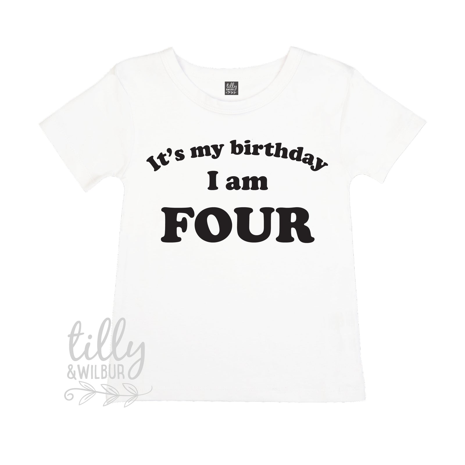 It&#39;s My Birthday I Am Four T-Shirt, I am Four Shirt, 4th Birthday T-Shirt, Fourth Birthday T-Shirt, Four Today, 4 Today, 4 Year Old Gift