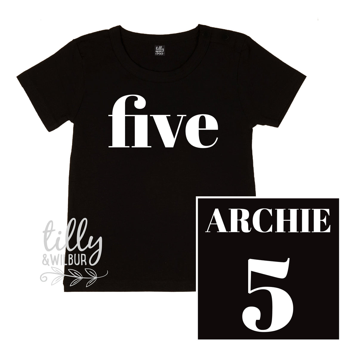 Personalised Five Birthday T-Shirt, 5th Birthday T-Shirt, 5 Year Old Birthday Gift, Boys 5th Birthday, Boys Birthday Tee, Birthday Boy 5 Tee