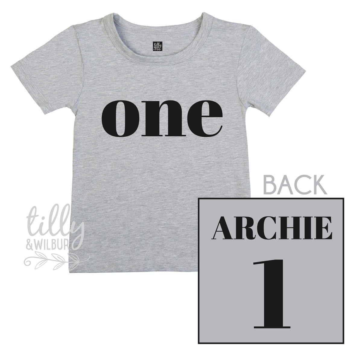 One Personalised Boys 1st Birthday T-Shirt, 1st Birthday Gift, First Birthday Tee, Name And Number 1 On Back Of Shirt, Cake Smash Outfit,
