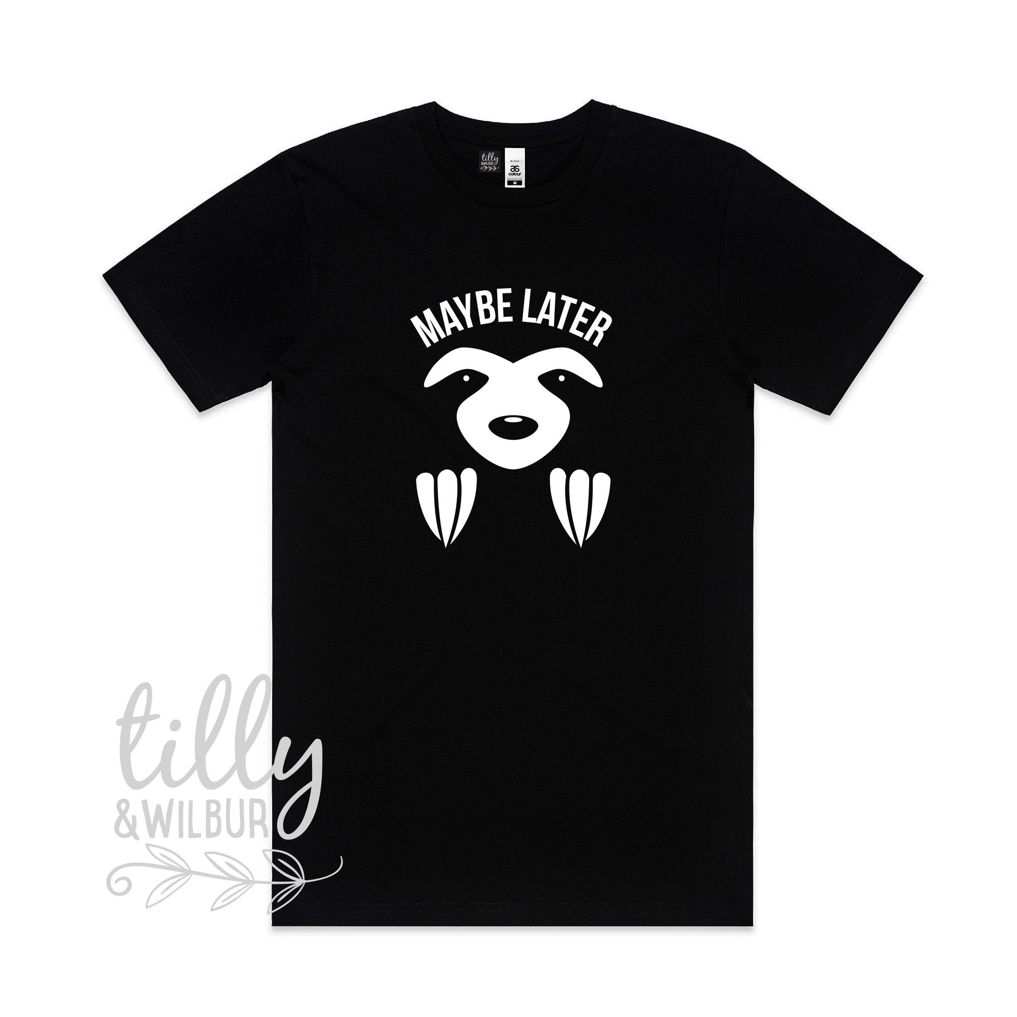 Sloth T-Shirt, Funny Sloth Tee For Men, Funny Men&#39;s Gift, Maybe Later T-Shirt For Men, Dad Gift, Father&#39;s Day Gift, Sloth Gift, Maybe Later