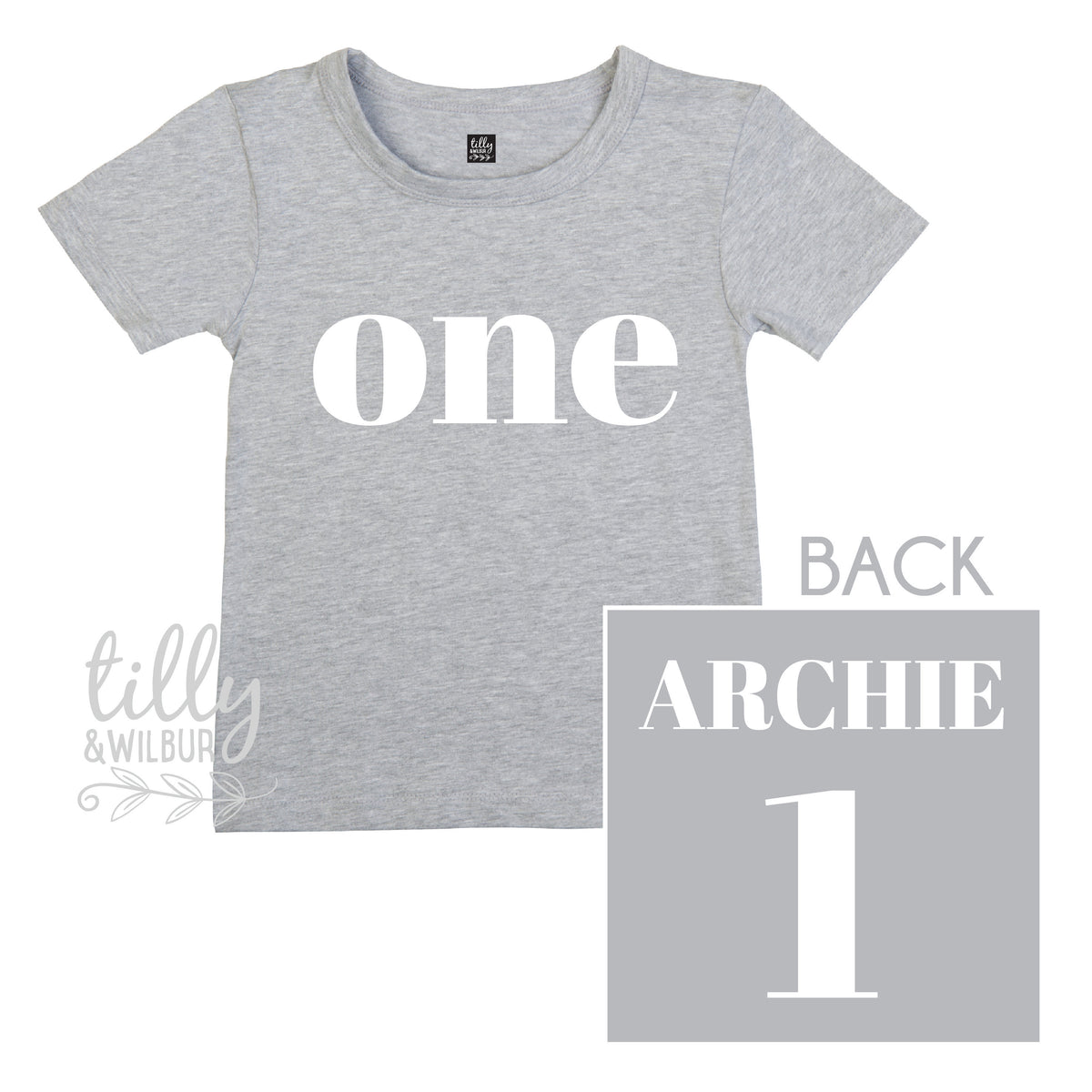 One Personalised Boys 1st Birthday T-Shirt, 1st Birthday Gift, First Birthday Tee, Name And Number 1 On Back Of Shirt, Cake Smash Outfit,