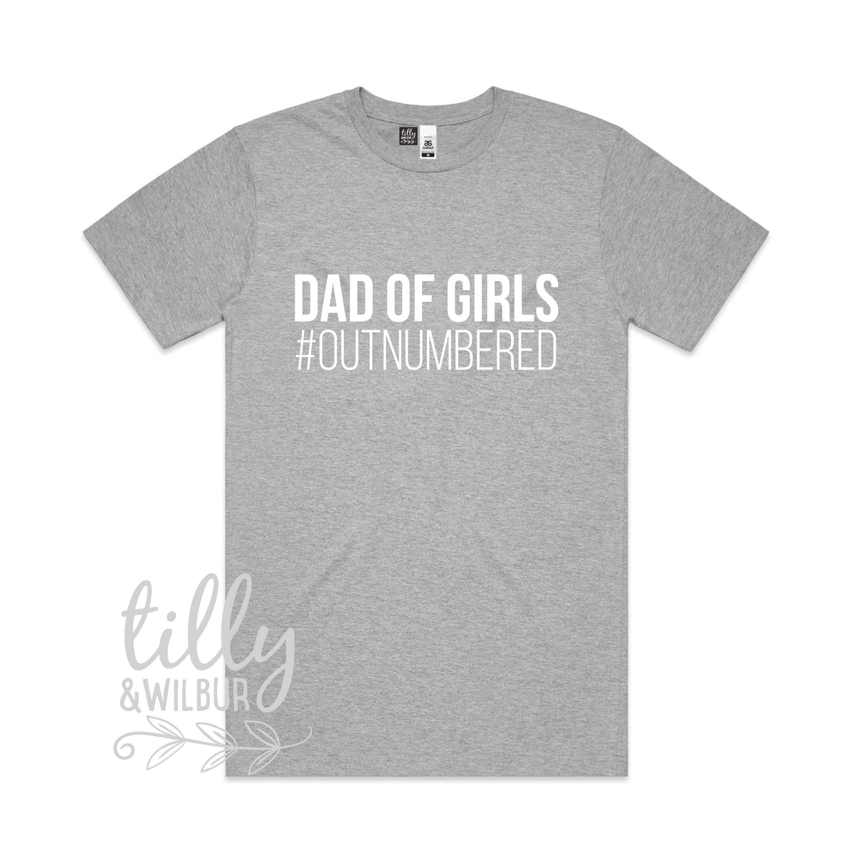 Dad Of Girls #Outnumbered Men&amp;#39;s T-Shirt, Father&amp;#39;s Day T-Shirt, Father&amp;#39;s Day Gift, Dad Of Daughters, Dad Gift, Dad T-Shirt, Funny Dad TShirt