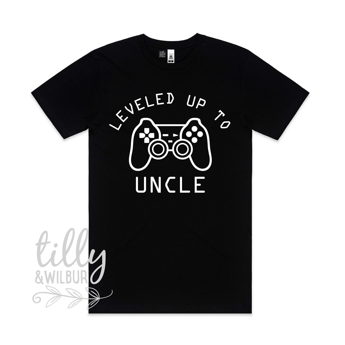 Leveled Up To Uncle Men&amp;#39;s T-Shirt, Pregnancy Announcement T-Shirt, Gamer Pregnancy Announcement, New Uncle Gift, Niece Nephew Gift, Gaming