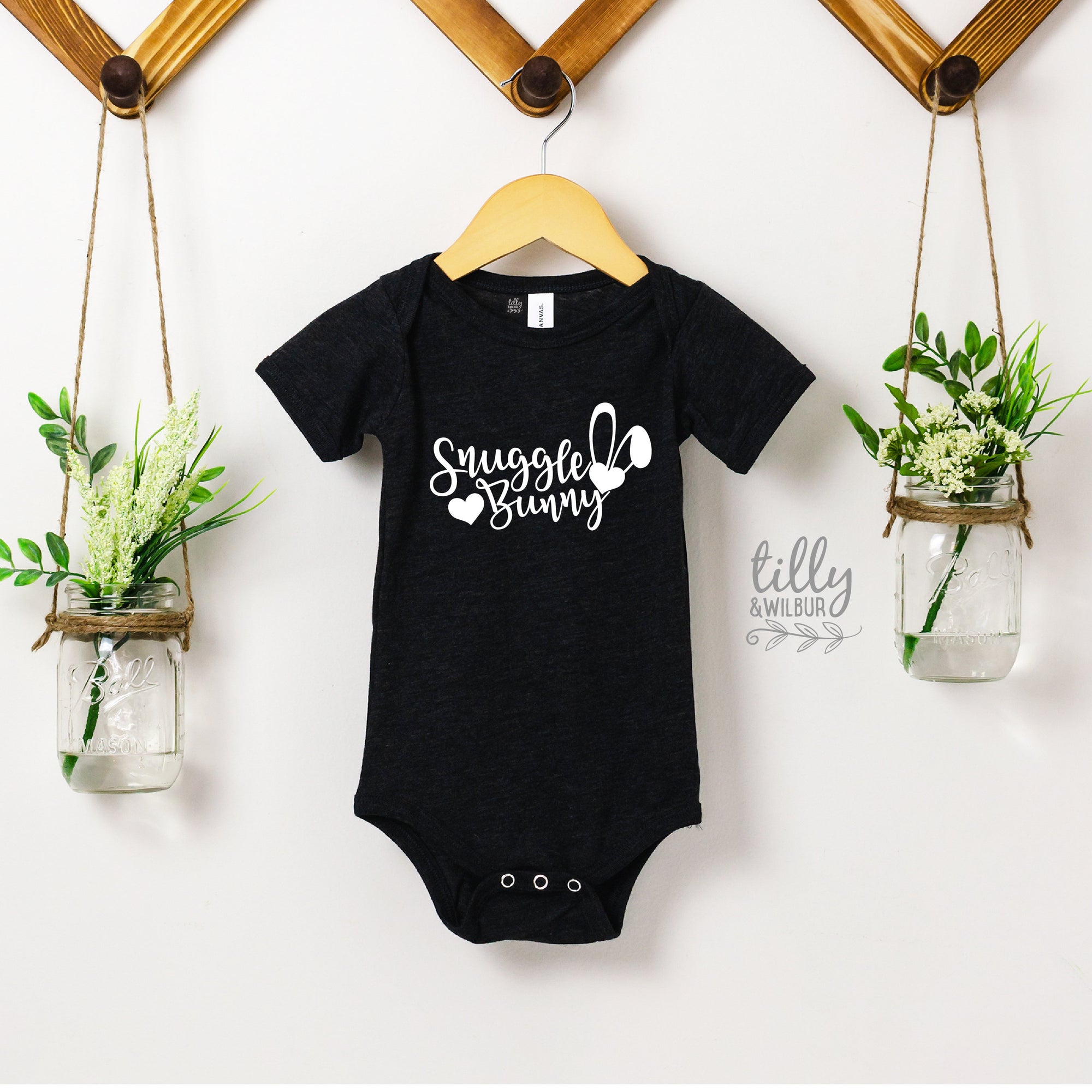 Snuggle Bunny Easter Baby Bodysuit, Bunny Ears Bodysuit, First Easter Baby Bodysuit, Newborn Easter Gift, 1st Easter Outfit, Baby Easter