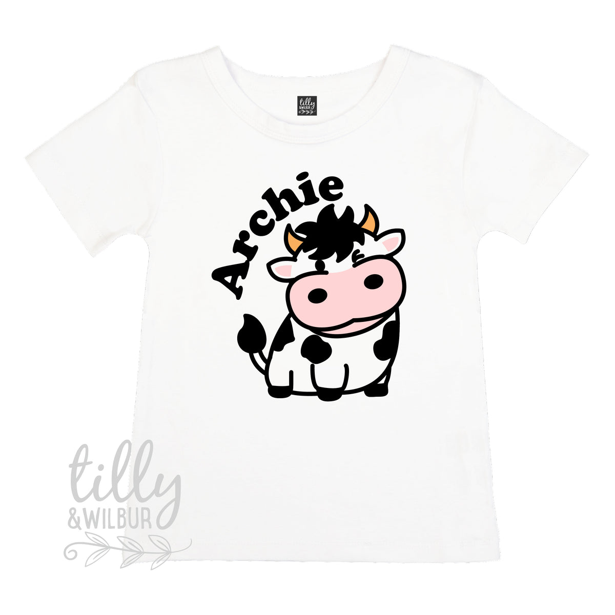 Personalised Bull T-Shirt For Boys, Personalised Cow T-Shirt For Boys, Farm T-Shirt, Farm Gift, Little Bull, Boys Birthday, Little Farmer