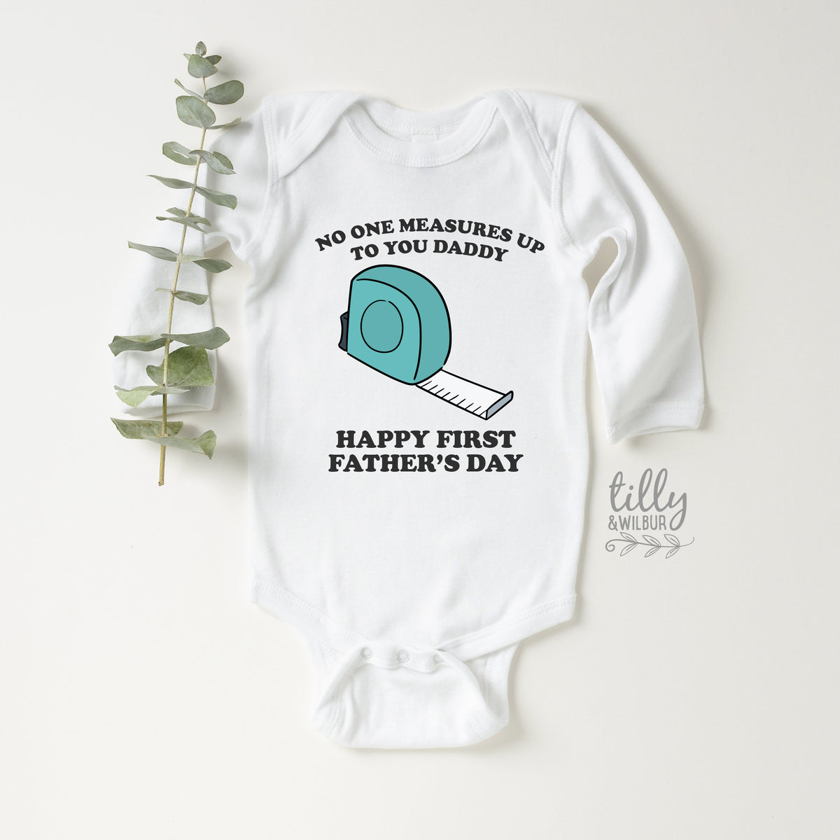 No One Measures Up To You Daddy Happy 1st Father&amp;#39;s Day, Father&amp;#39;s Day Bodysuit, Fathers Day Baby Outfit, First Fathers Day Baby Gift, Builder