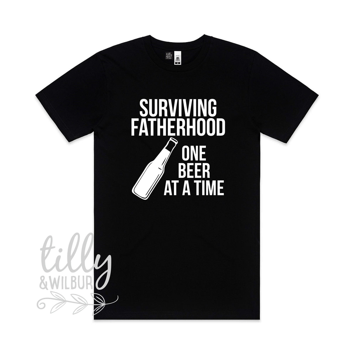 Surviving Fatherhood One Beer At A Time Men&amp;#39;s T-Shirt, Father&amp;#39;s Day T-Shirt, Father&amp;#39;s Day Gift, First Father&amp;#39;s Day, Funny Dad Gift, Dad Tee