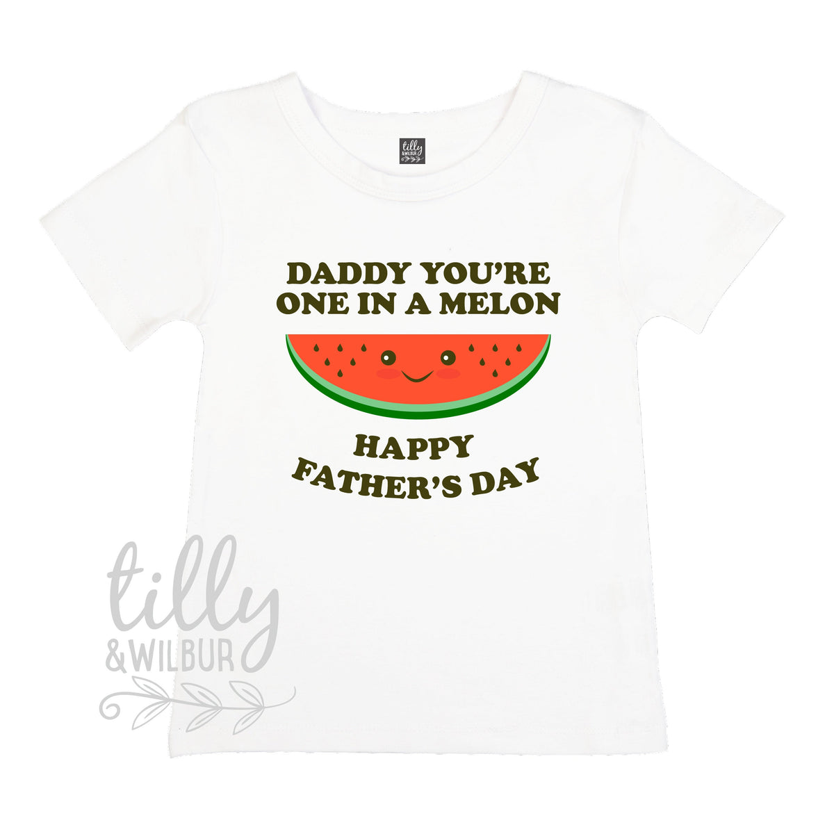 Daddy You&amp;#39;re One In A Melon Happy Father&amp;#39;s Day, Father&amp;#39;s Day T-Shirt, Fathers Day Baby Outfit, Fathers Day T-Shirt, Funny Daddy Bodysuit