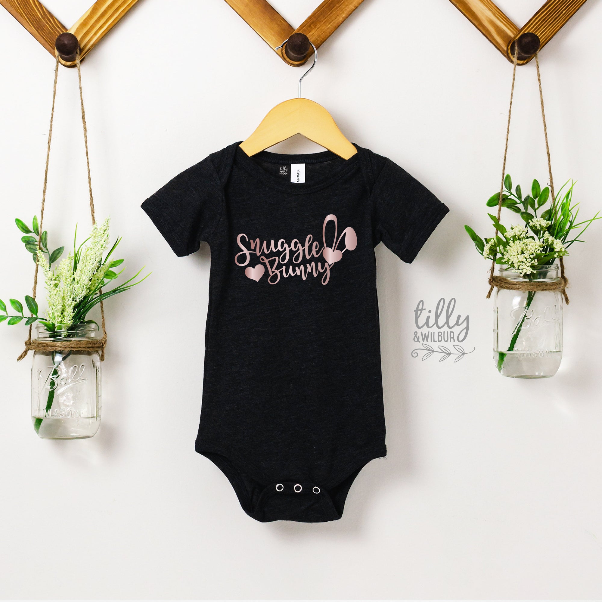 Snuggle Bunny Easter Baby Bodysuit, Bunny Ears Bodysuit, First Easter Baby Bodysuit, Newborn Easter Gift, 1st Easter Outfit, Baby Easter