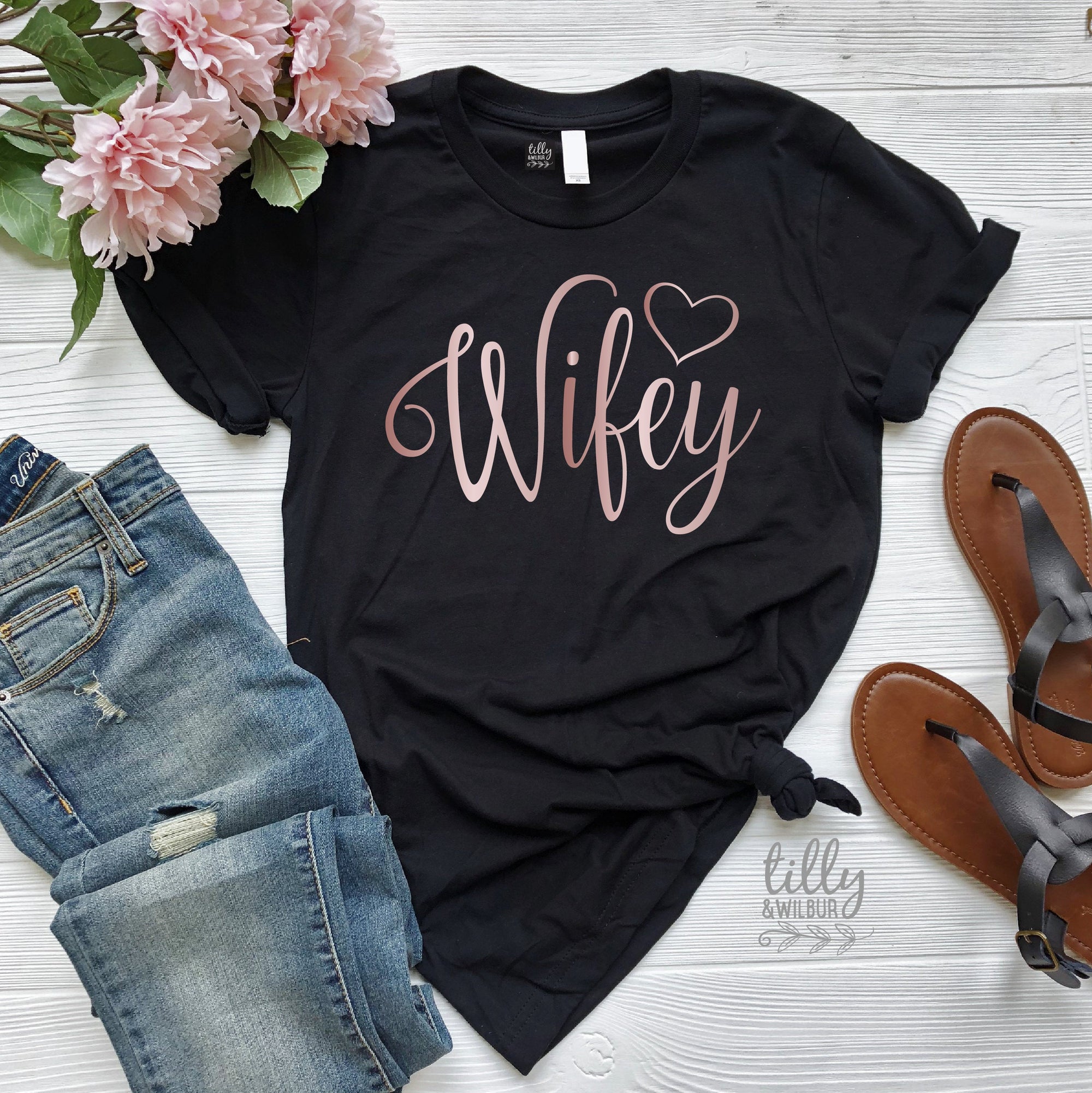 Wifey T-Shirt For New Brides, Wifey Tee, Newlyweds, New Wife Gift, Bride To Be Gift, Honeymoon T-Shirt, Wife Gift, Wedding Gift, Bride Gift