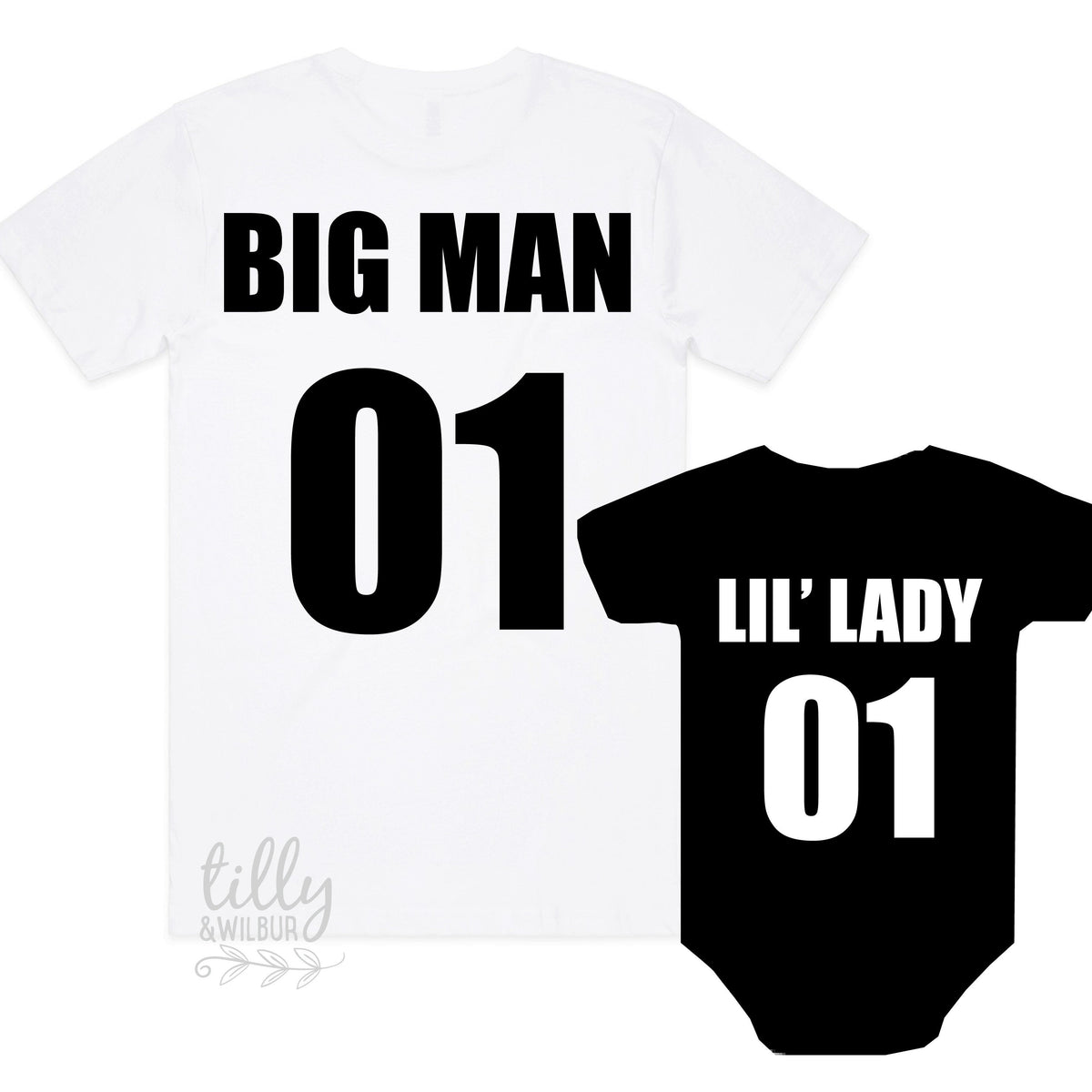 Big Man Lil&amp;#39; Lady, Father Daughter Matching Shirts, Matching Dad Baby, Matching, Father&amp;#39;s Day Gift, Daddy Daughter Matching, New Dad Gift