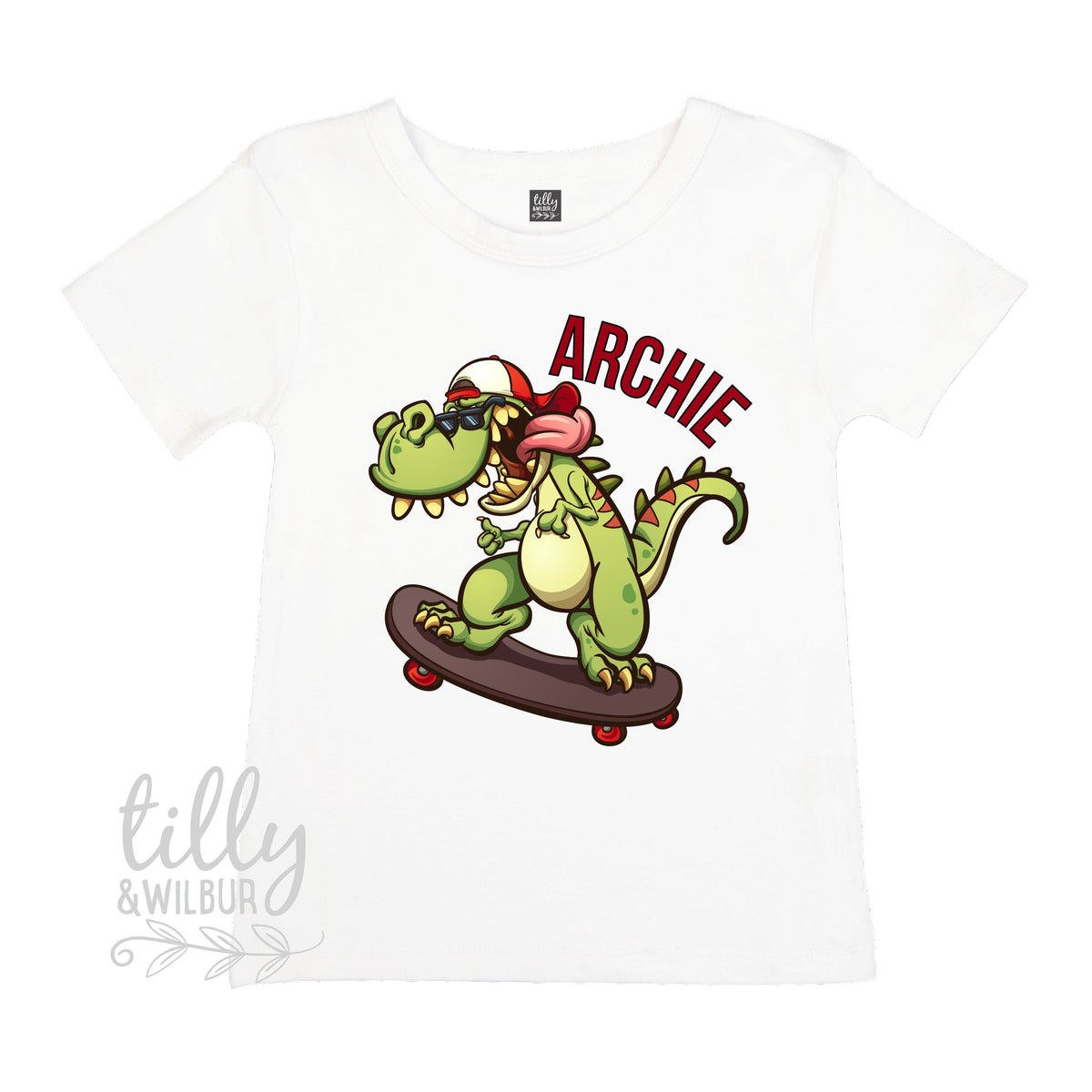 Skateboarding Dragon T-Shirt For Boys, Personalised Boys T-Shirt, Dragon Shirt, Skate T-Shirt, Skateboard T-Shirt, Personalised Boys Gift