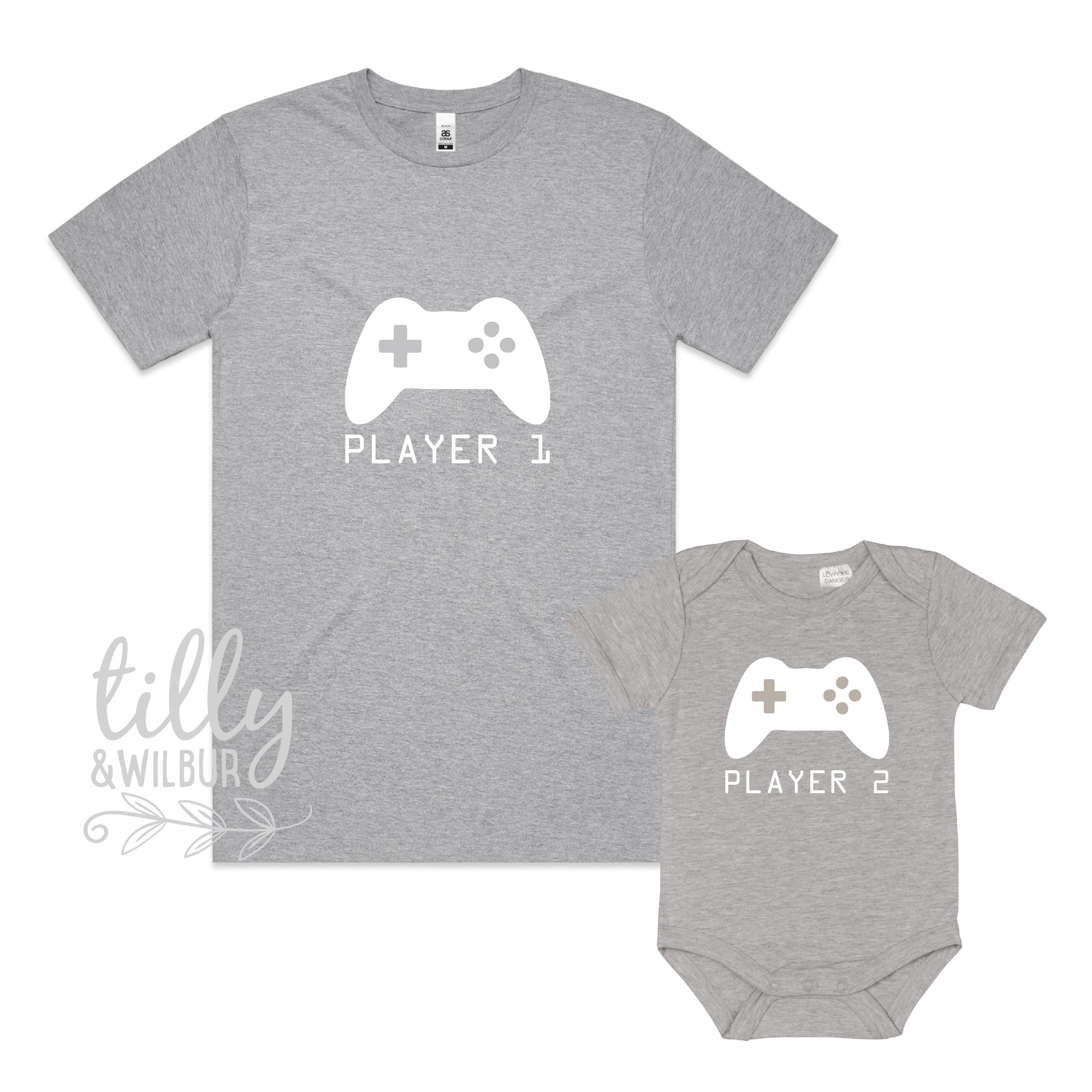 Player 1 Player 2, Father Son Matching Shirts, Matching Dad Baby, Twin Outfits, Sibling Set, Gaming, Father&#39;s Day Gift, Christmas Gift