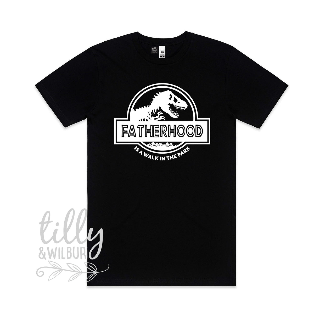 Fatherhood Is A Walk In The Park Men&amp;#39;s T-Shirt, Father&amp;#39;s Day Gift, Dad Gift, Jurassic Park T-Shirt, Dinosaur T-Shirt, Dad Birthday, Dino Tee
