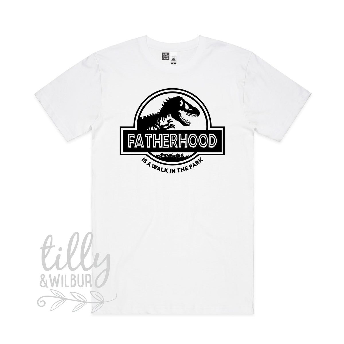 Fatherhood Is A Walk In The Park Men&amp;#39;s T-Shirt, Father&amp;#39;s Day Gift, Dad Gift, Jurassic Park T-Shirt, Dinosaur T-Shirt, Dad Birthday, Dino Tee