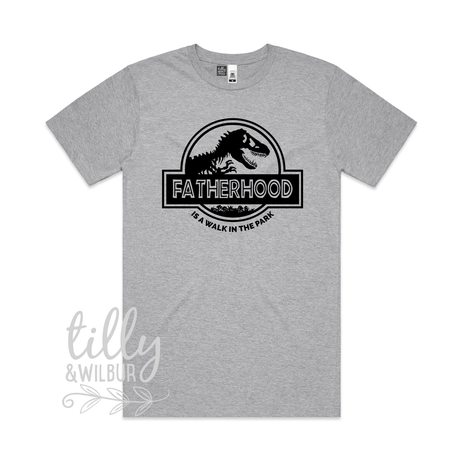 Fatherhood Is A Walk In The Park Men&#39;s T-Shirt, Father&#39;s Day Gift, Dad Gift, Jurassic Park T-Shirt, Dinosaur T-Shirt, Dad Birthday, Dino Tee