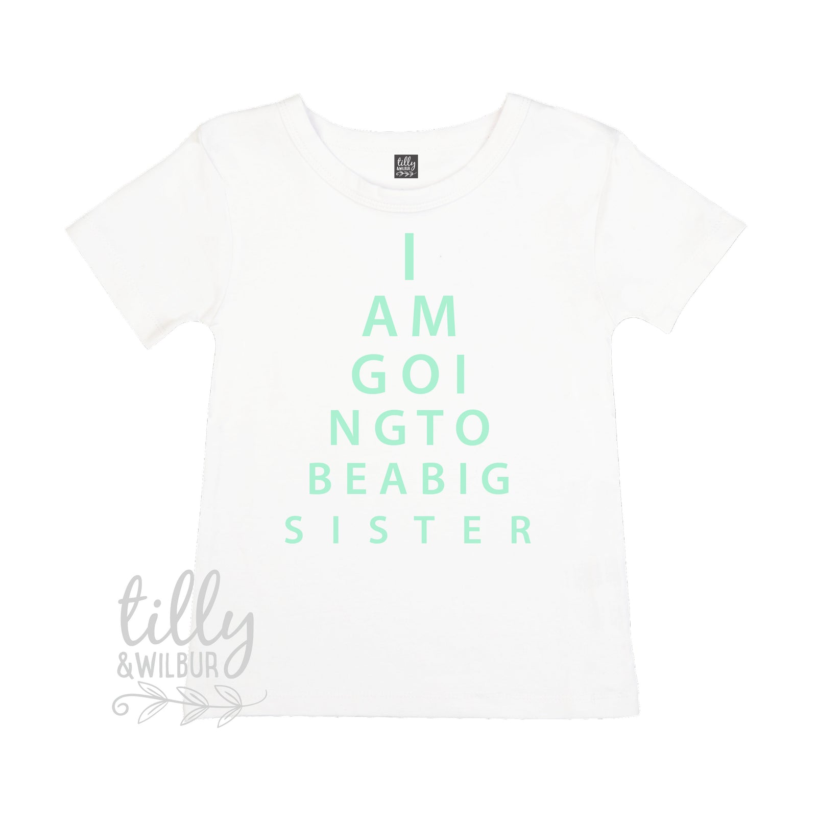 I Am Going To Be A Big Sister Eye Test T-Shirt, Eye Test Sister Shirt, I&#39;m Going To Be A Big Sister Shirt, Pregnancy Announcement, Big Sis