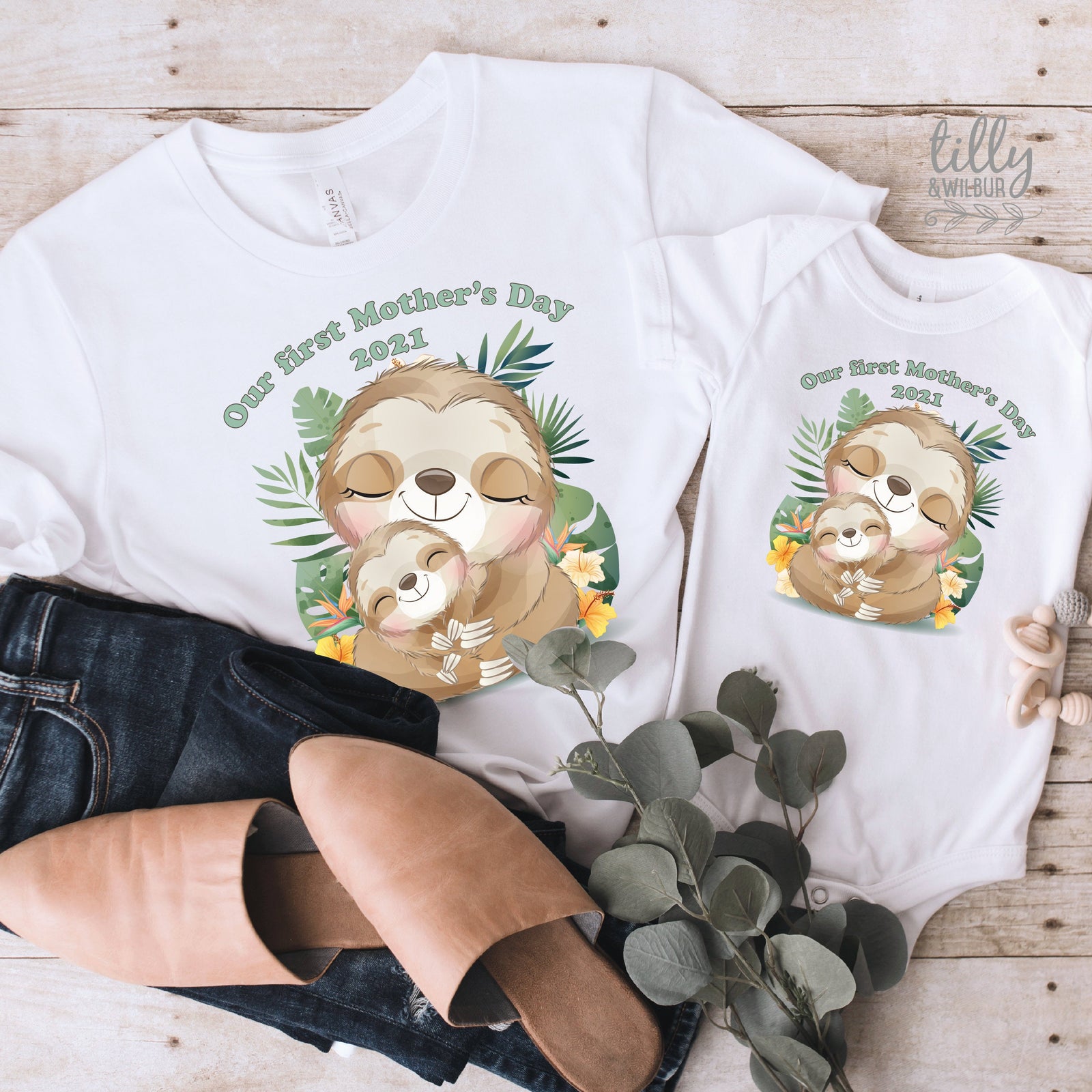 Our First Mother&#39;s Day 2021 Matching Outfits, Mother And Baby Mother&#39;s Day T-Shirts, Mothers Day Gift, Mummy & Me Matching, 1st Mother&#39;s Day