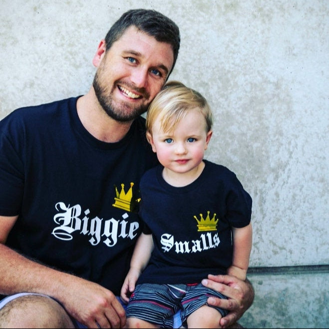 Biggie Smalls Father Son Matching Shirts, Matching Dad And Baby, Matching Dad And Kid, Father&#39;s Day Gift, Newborn Gift, New Dad T-Shirt