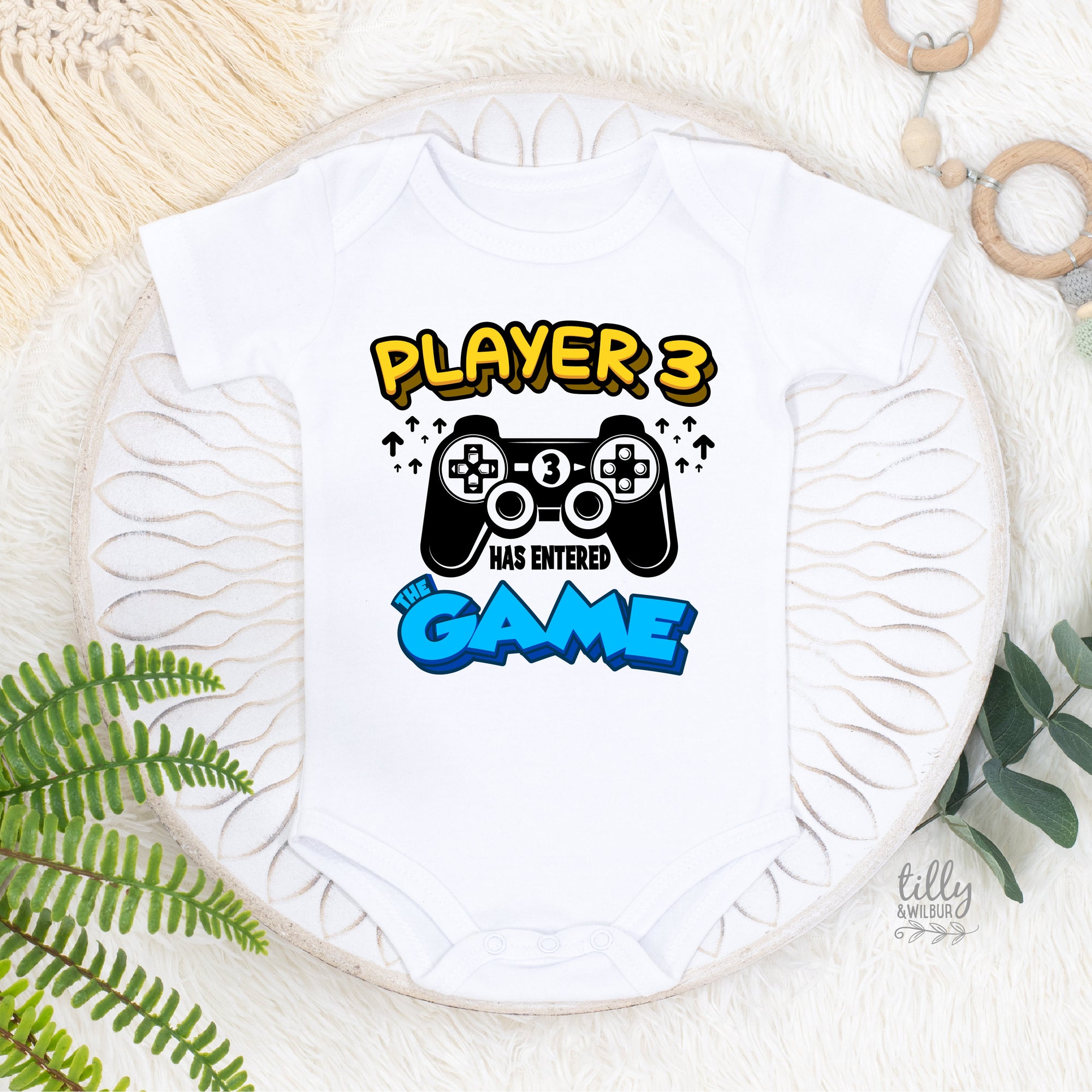 Another quality print from Australia&#39;s #1 Etsy seller for Expressive Wear - Player 3 Has Entered The Game Baby Bodysuit