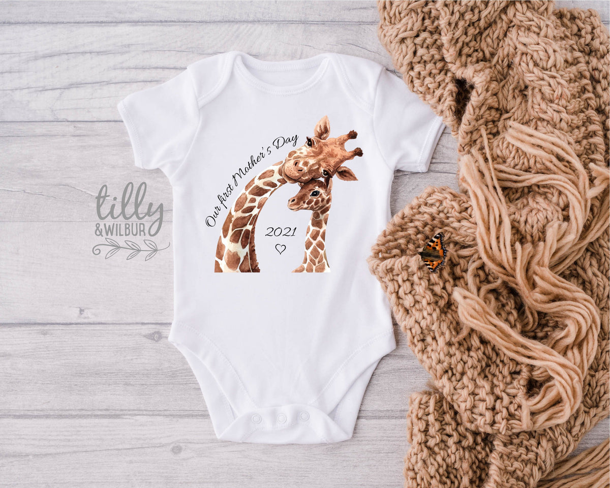 Our First Mother&amp;#39;s Day 2021 Baby Bodysuit, Our 1st Mother&amp;#39;s Day Baby Bodysuit, Mother&amp;#39;s Day Outfit, Mother&amp;#39;s Day Gift, Mummy I Love You