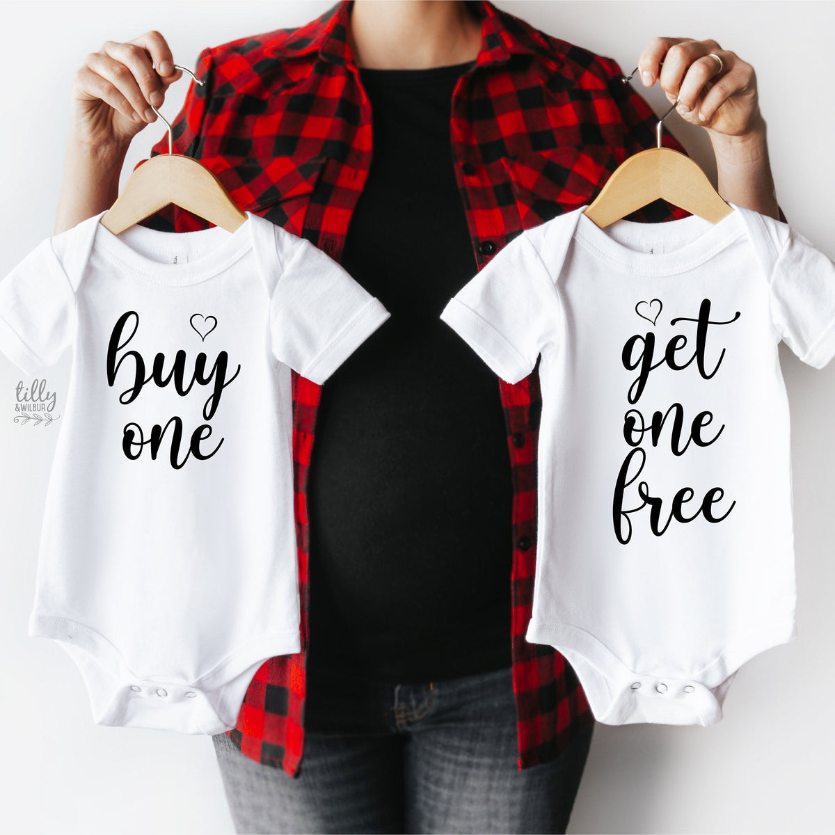 Buy One Get One Free Twin Bodysuits, Pregnancy Announcement For Twins, Twinning, Twin, We&amp;#39;re Having Twins! Twinsies, Twin Newborn Gifts